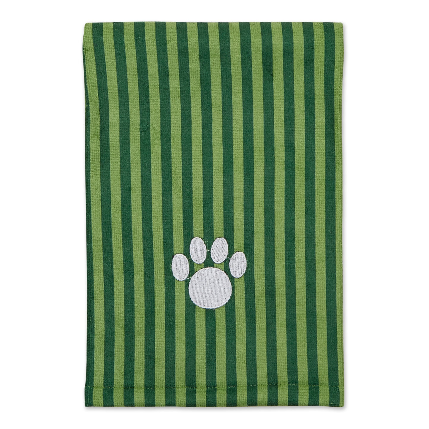 Bone Dry Stripe Pet Towel, Absorbent Microfiber, Hunter Green, Large - 41x23.5"
