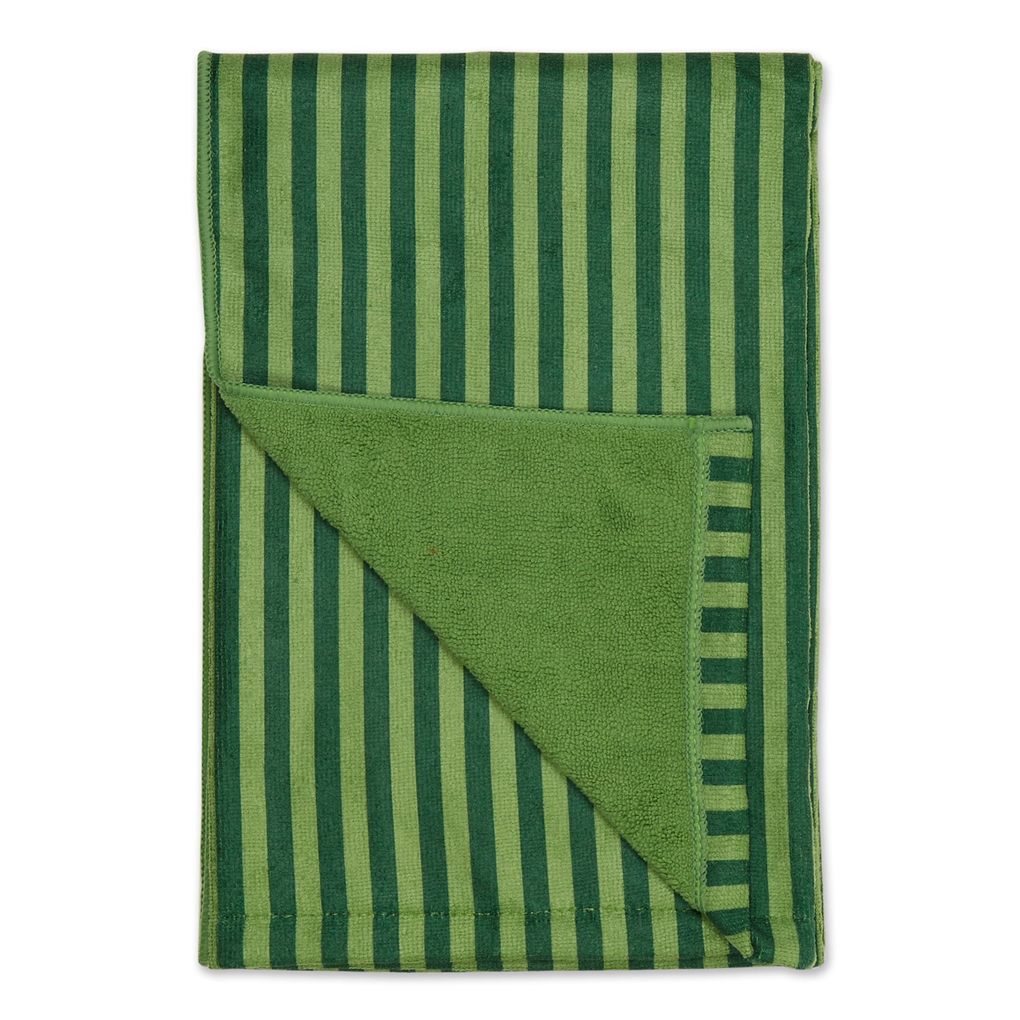 Bone Dry Stripe Pet Towel, Absorbent Microfiber, Hunter Green, Large - 41x23.5"