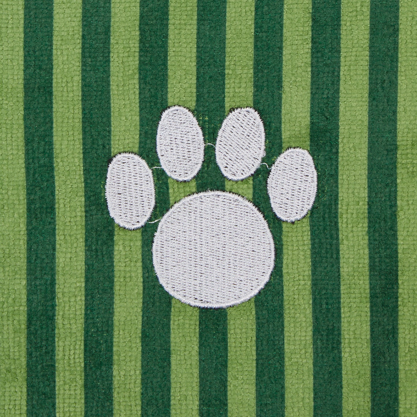 Bone Dry Stripe Pet Towel, Absorbent Microfiber, Hunter Green, Large - 41x23.5"