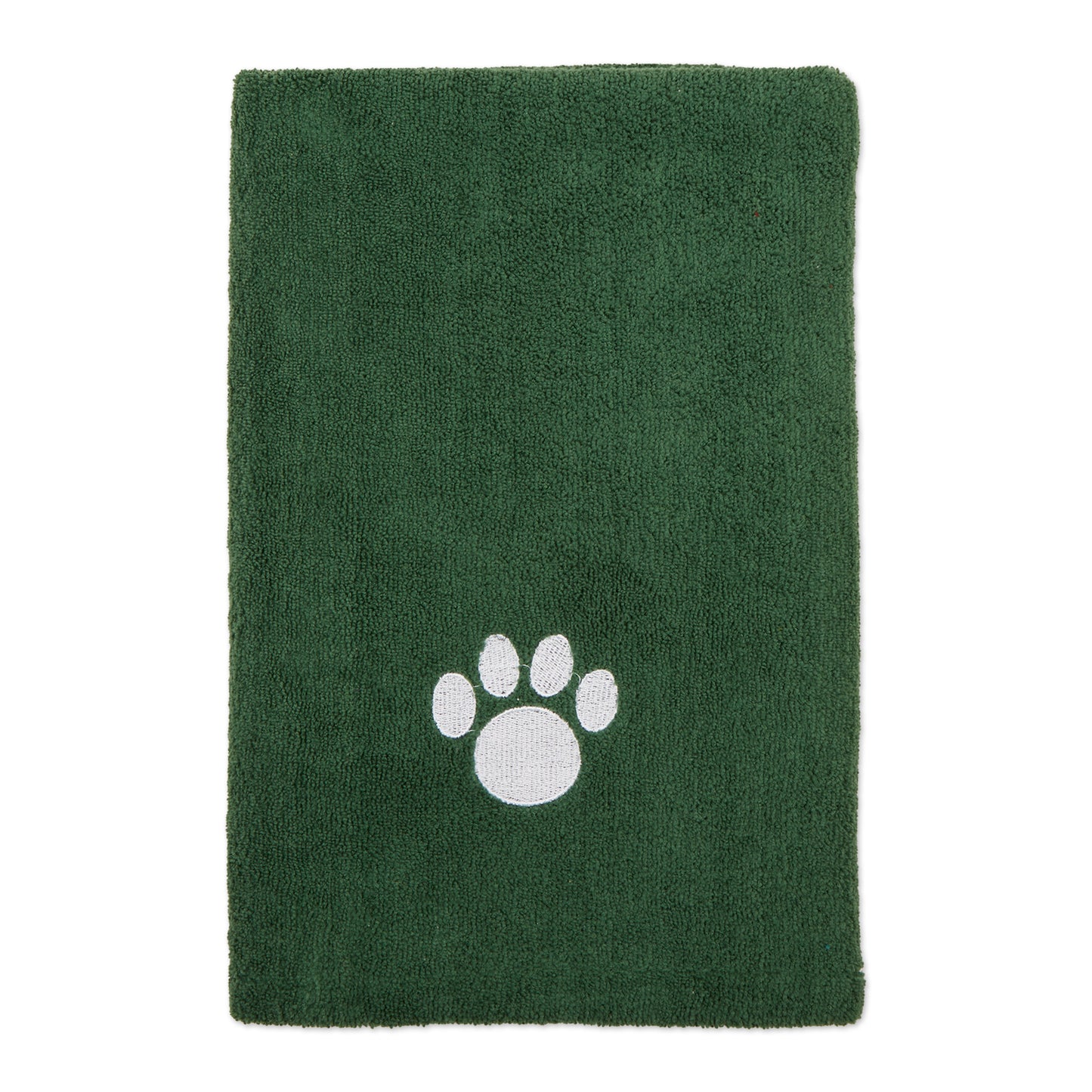 Bone Dry Large Pet Towel, Absorbent Microfiber, Hunter Green, 41x23.5"