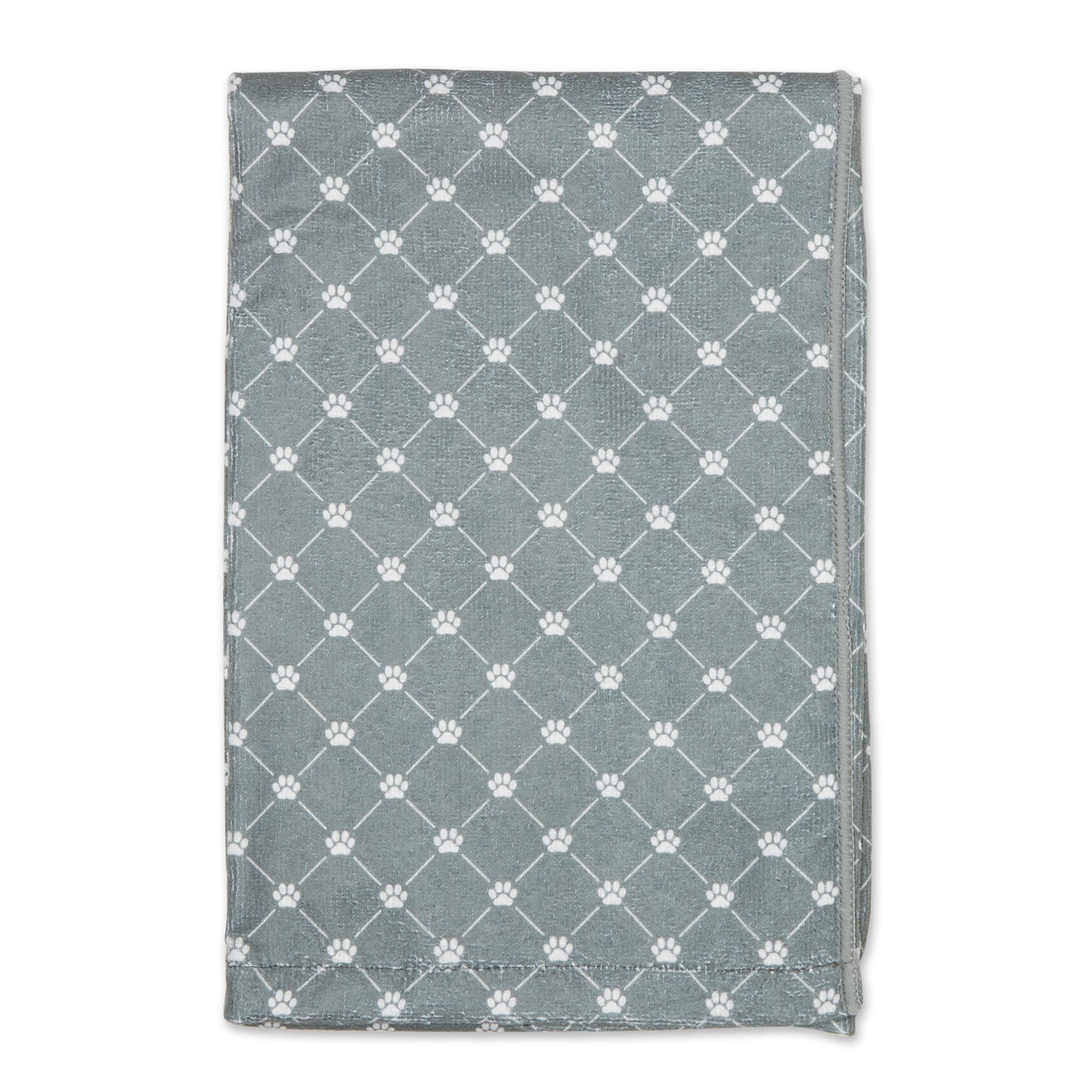 Bone Dry Large Microfiber Pet Towel - Printed Trellis, Gray, 41x23.5"