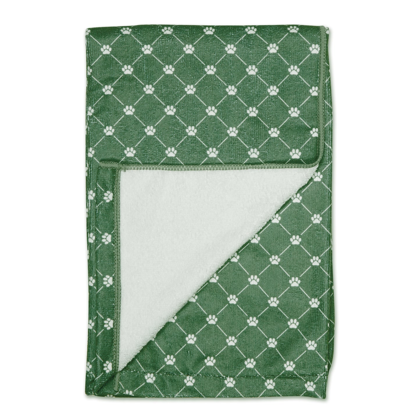 Bone Dry Large Microfiber Pet Towel - Printed Trellis, Hunter Green, 41x23.5"
