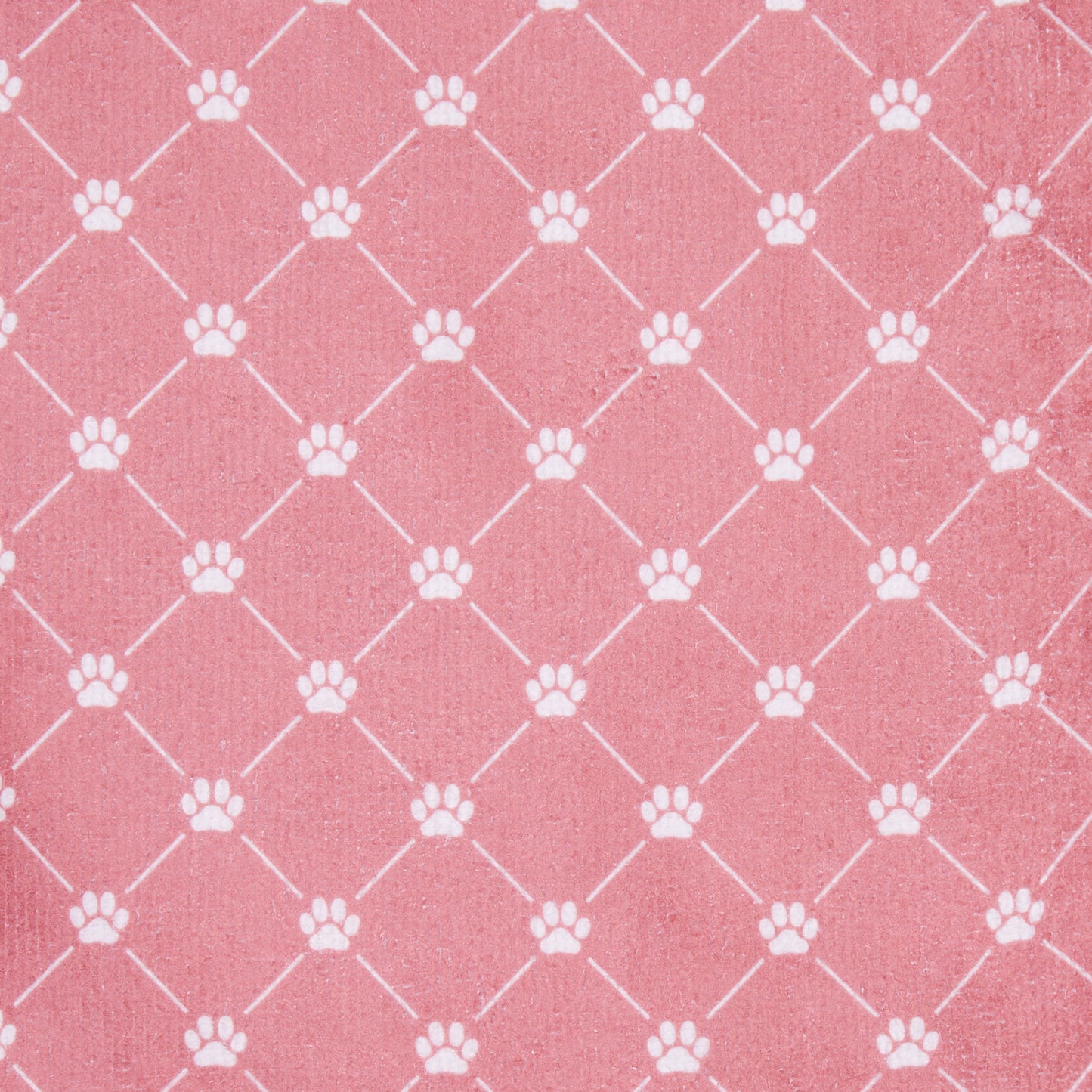 Bone Dry Microfiber Pet Robe, Trellis Paw Print - Rose - Small, 10-20 Lbs