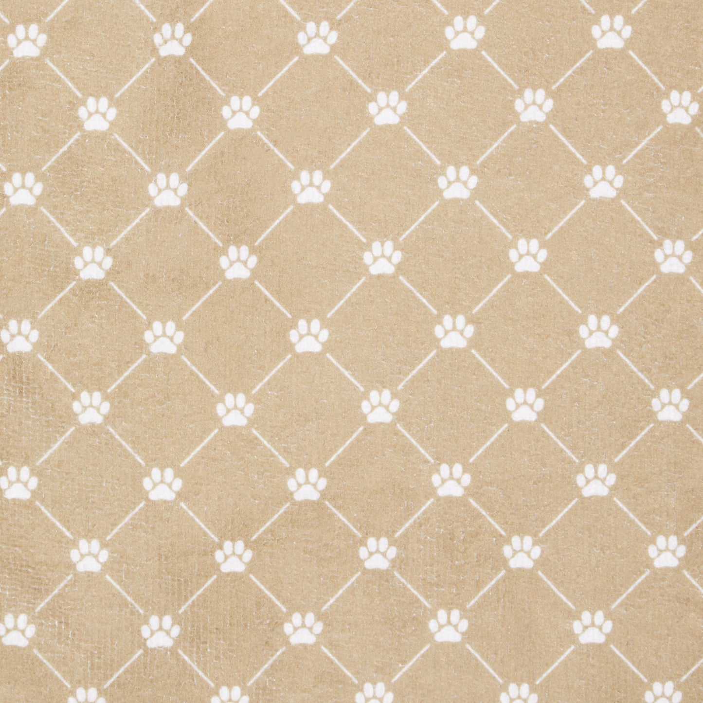 Taupe Printed Trellis Paw Print Small Pet Robe - 10-20 Lbs