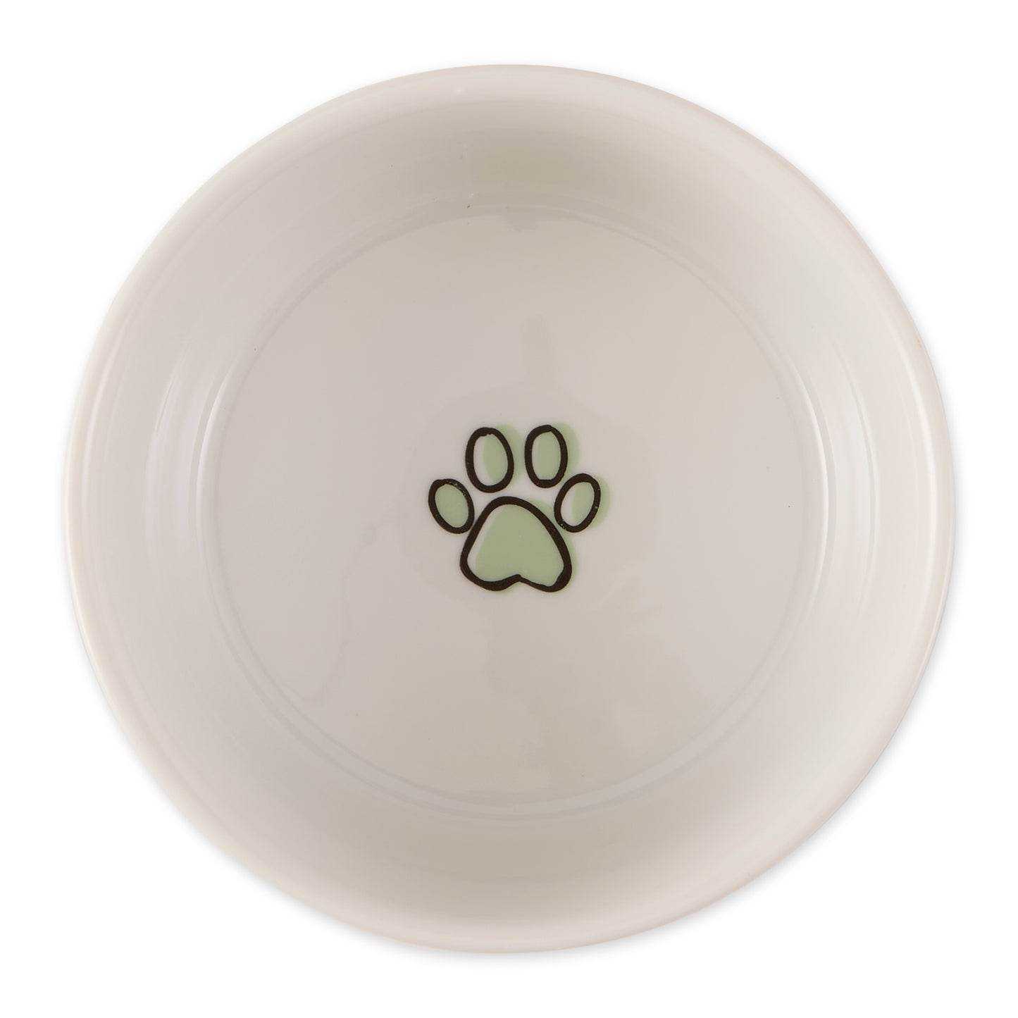 Desert Sage Petite Check Pet Bowl Set of 2, Small - 3/4 C Capacity