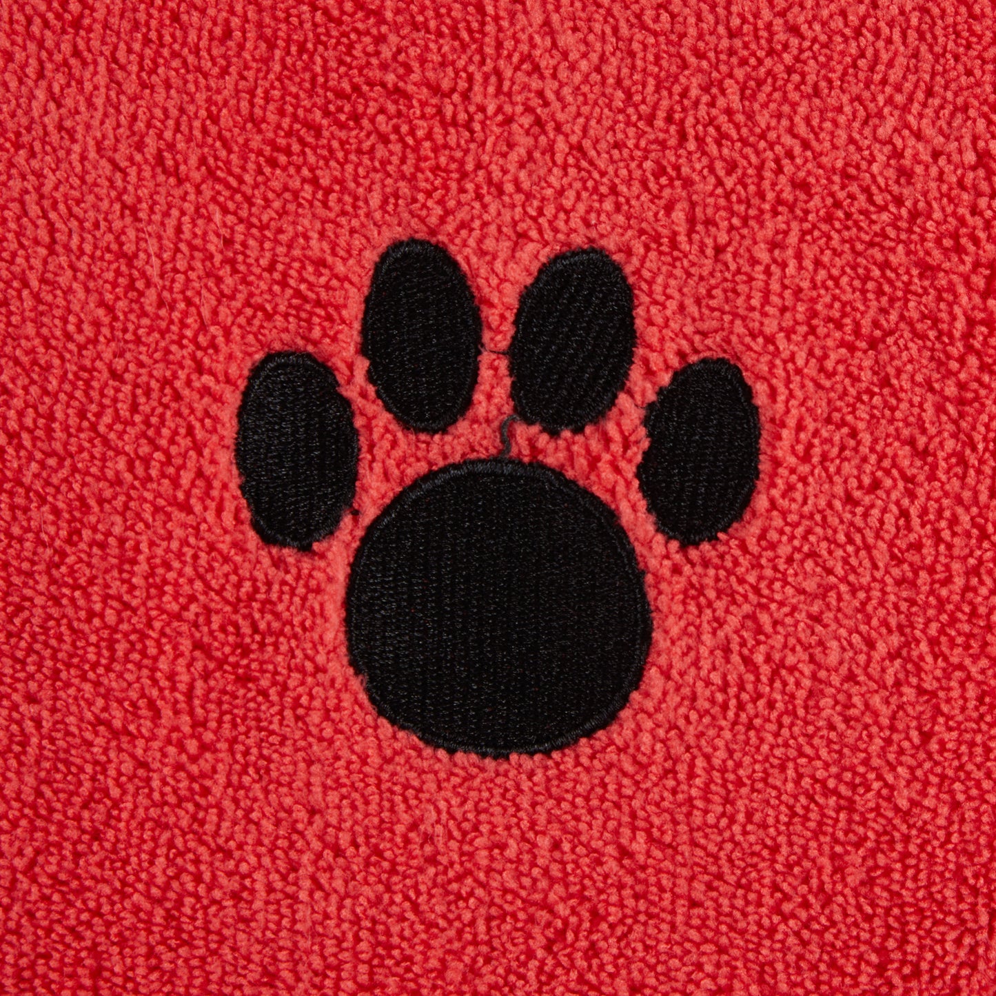 Bone Dry Large Pet Towel, Absorbent Microfiber, Red, 41x23.5"
