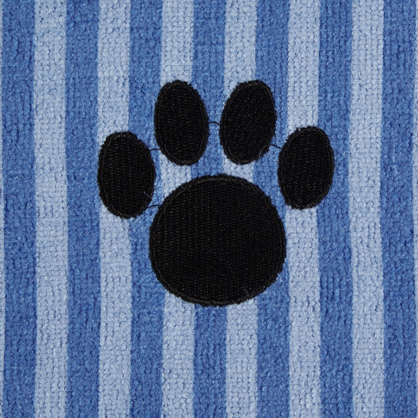 Bone Dry Stripe Pet Towel, Absorbent Microfiber, Blue, Large - 41x23.5"
