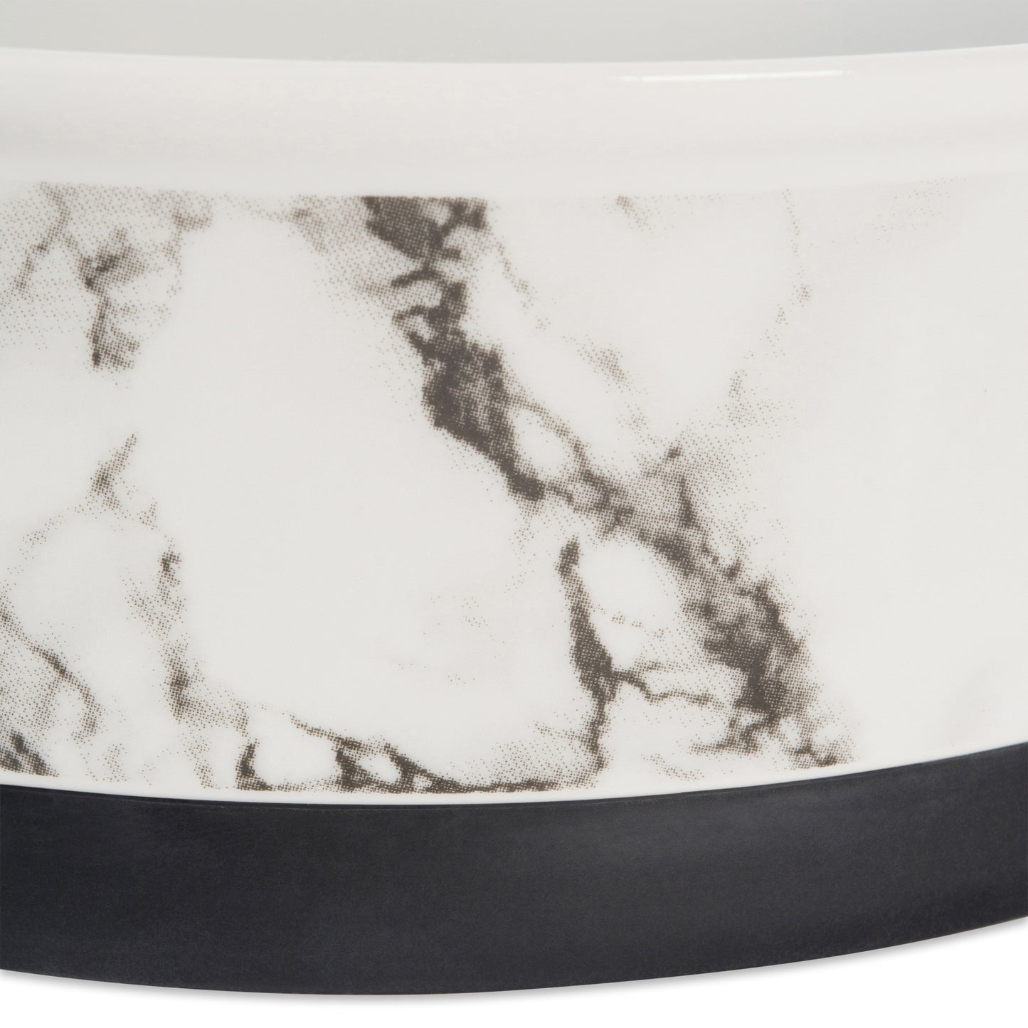 White Marble Pet Bowl Set of 2 , Large 3.75 C. Capacity
