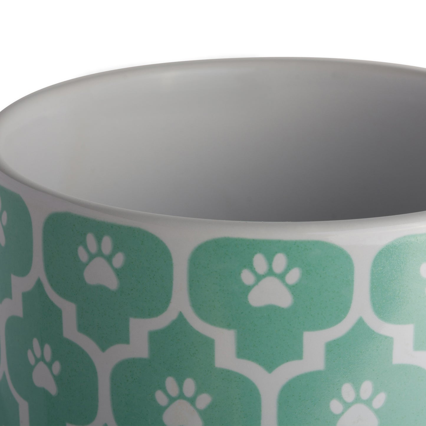 Aqua Lattice Paw Print Pet Treat Canister - 4.5 Cup Capacity
