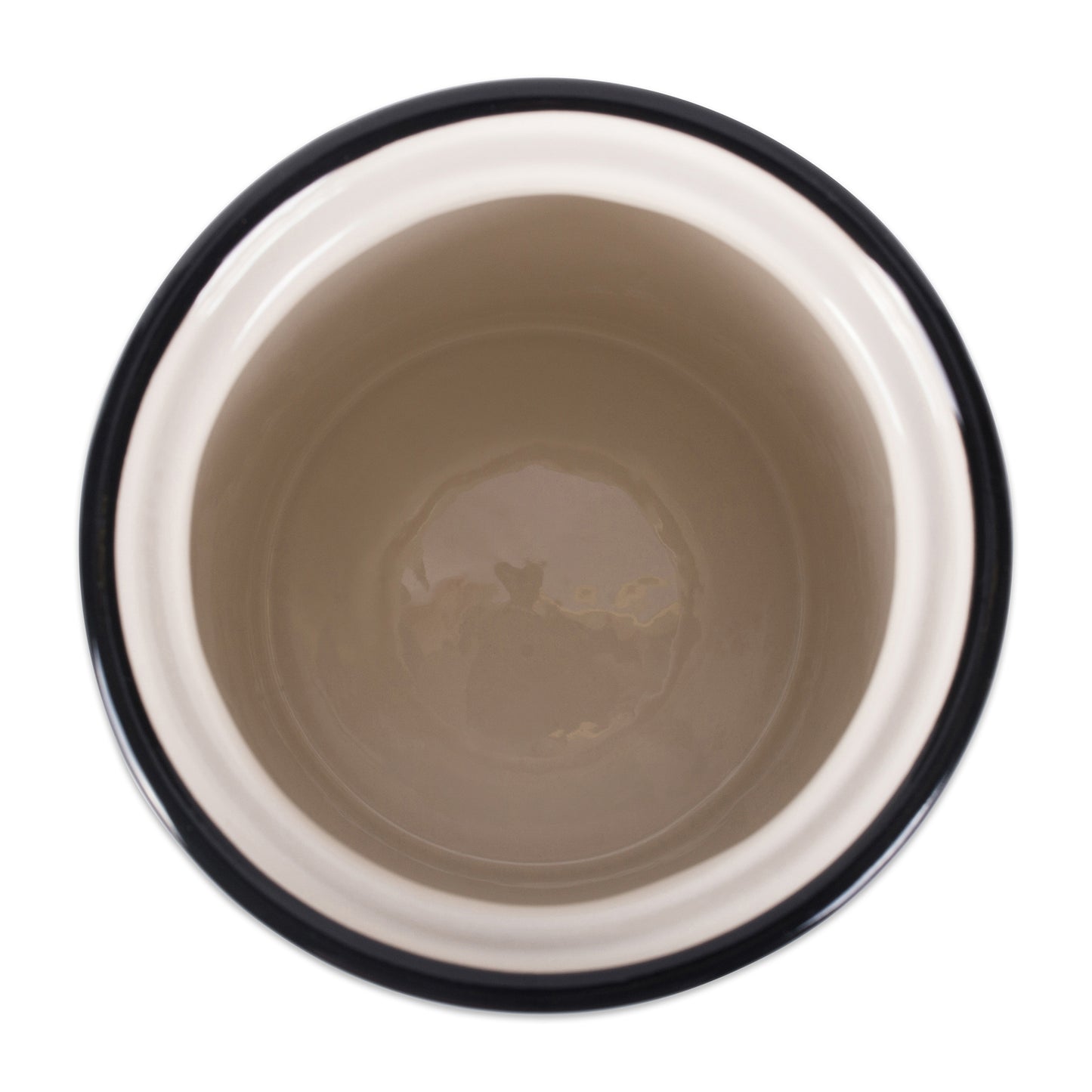 Black/White Dog Text Pet Treat Canister 6.25 Cup Capacity