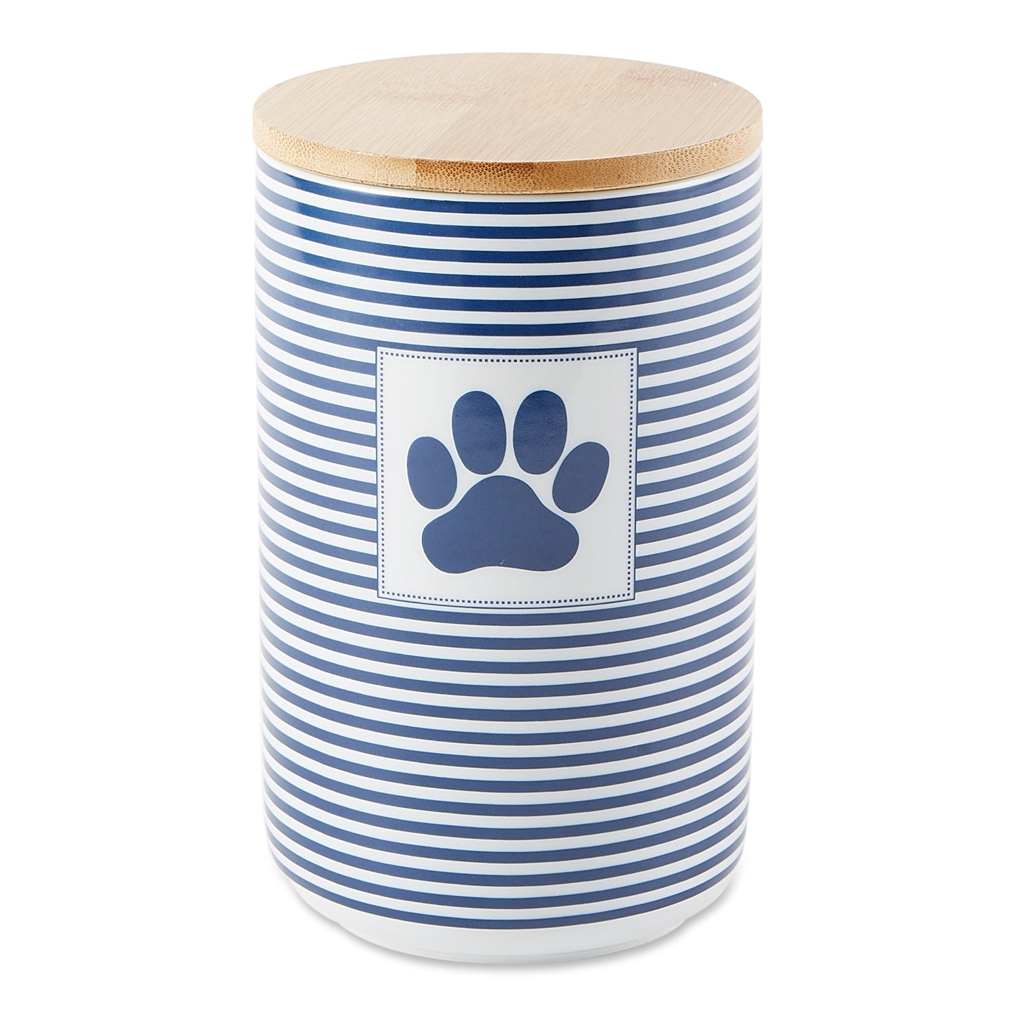 Navy Striped Paw Patch Pet Treat Canister - 4.5 Cup Capacity