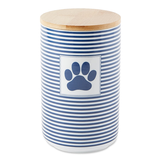 Navy Striped Paw Patch Pet Treat Canister - 4.5 Cup Capacity