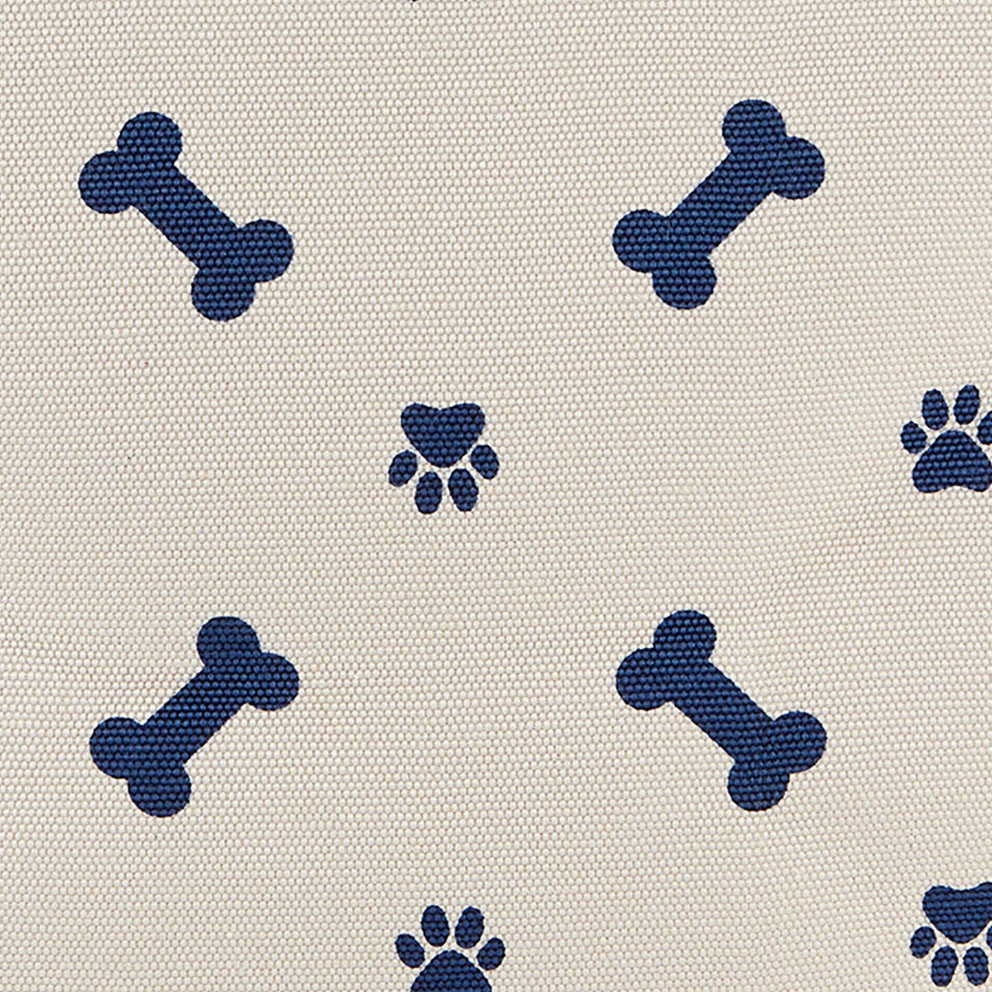 Polyester Pet Bin Paw/Bone Nautical Blue Rectangle Medium 16X10X12