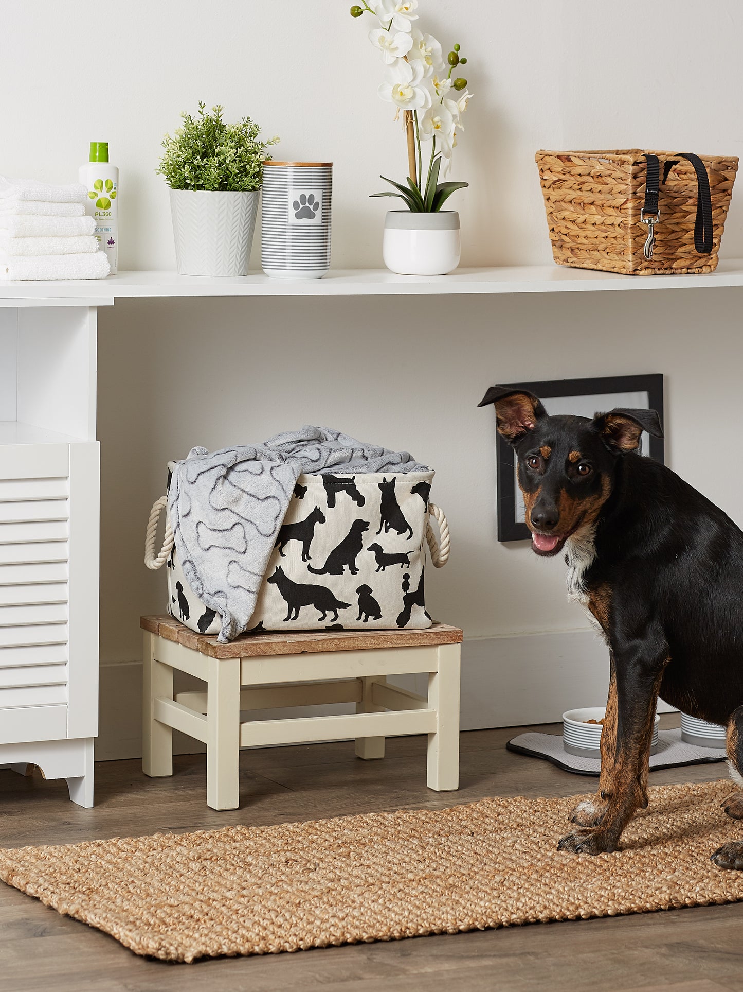 Polyester Pet Bin Dog Show Rectangle Small 14X8X9