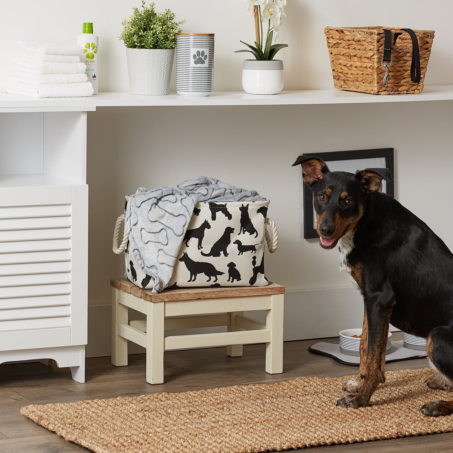 Polyester Pet Bin Dog Show Rectangle Small 14X8X9