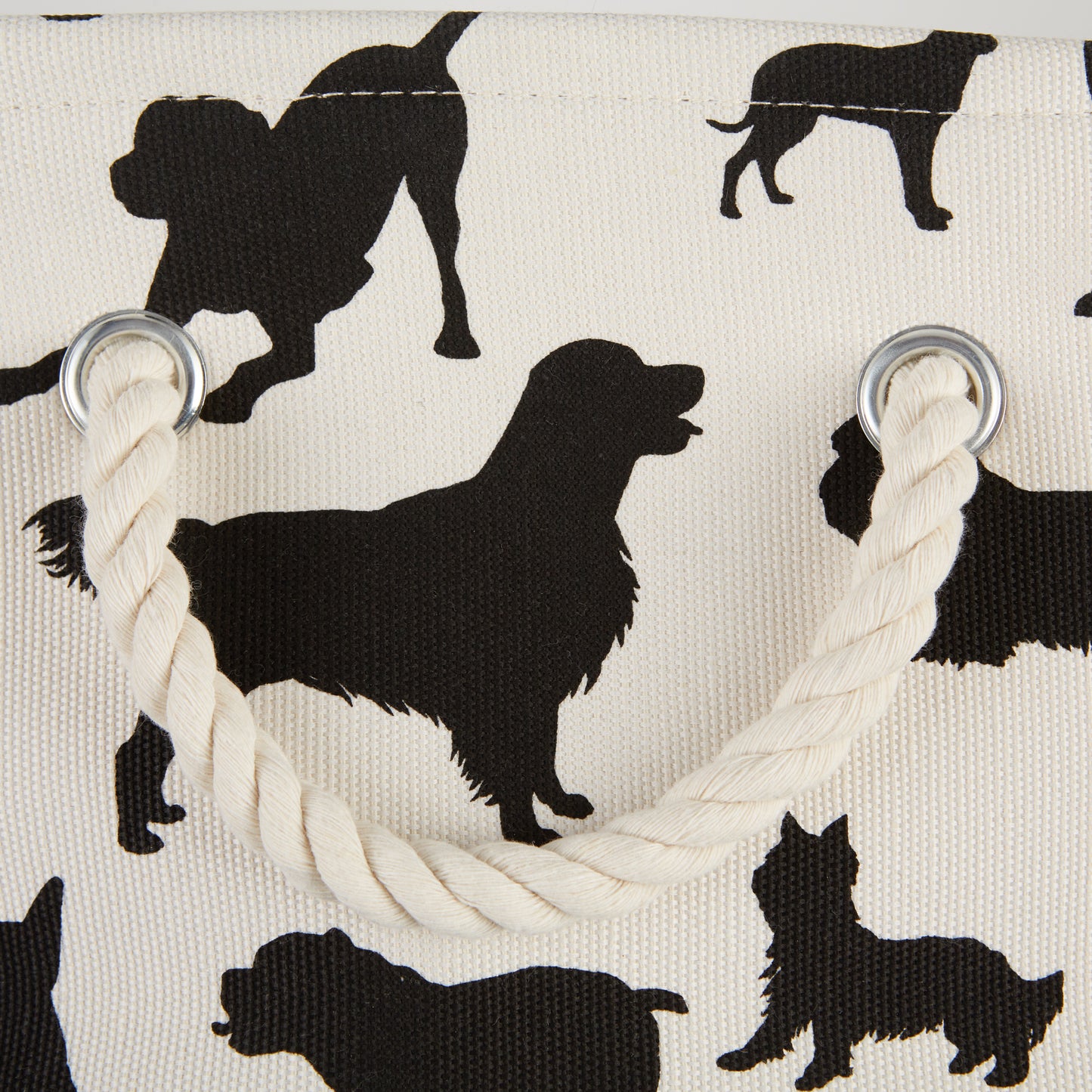 Bone Dry Collapsible Pet Storage Bin, Dog Show Print, Black/White, Medium - 16x10x12"