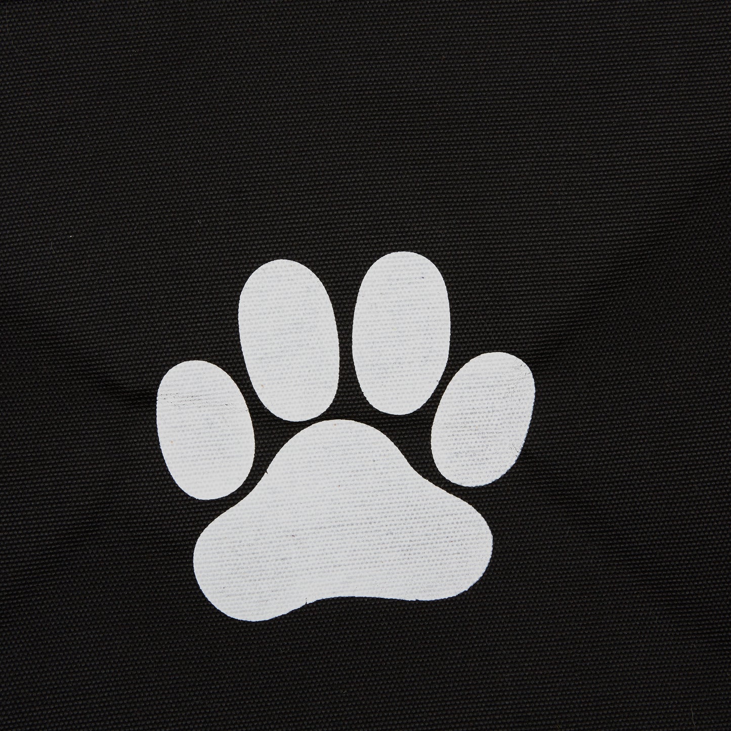 Bone Dry Collapsible Pet Storage Bin, Paw Print, Black, Small Round - 12x9"