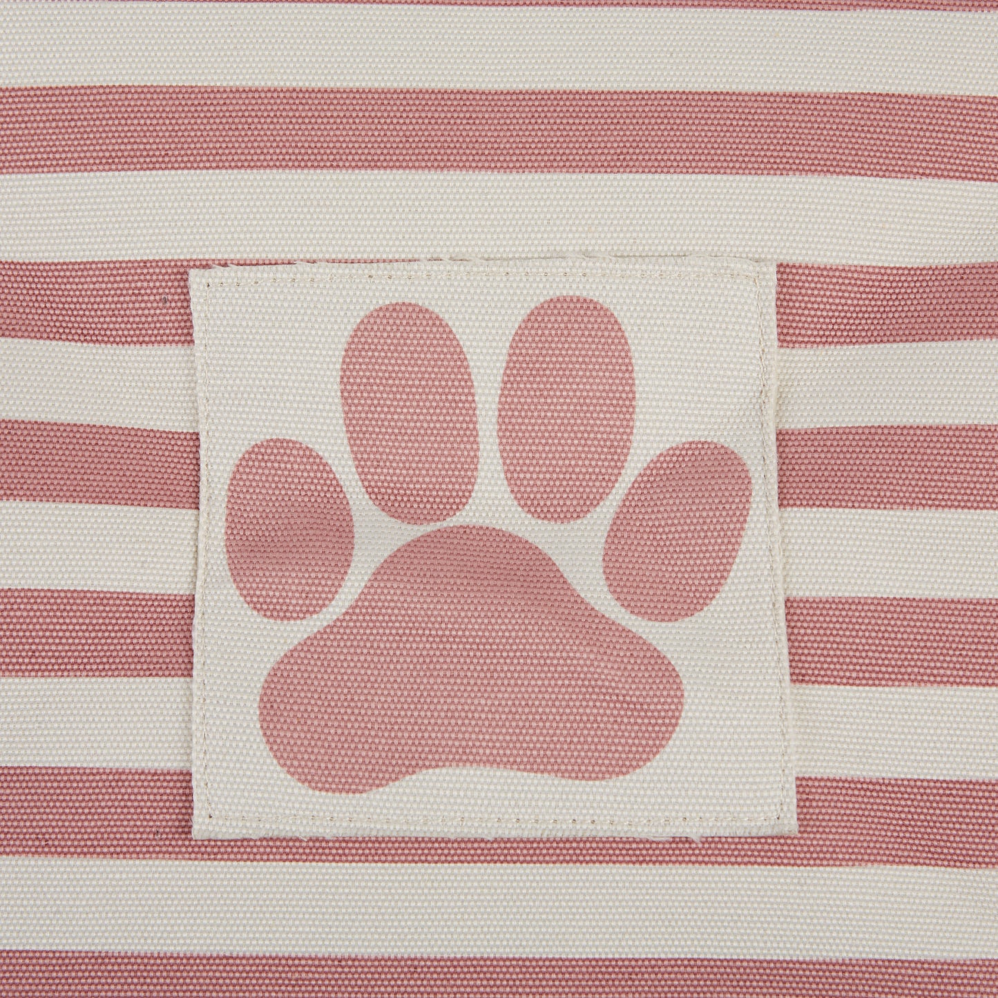 Polyester Pet Bin Stripe With Paw Patch Rose Round Large 15X18X18