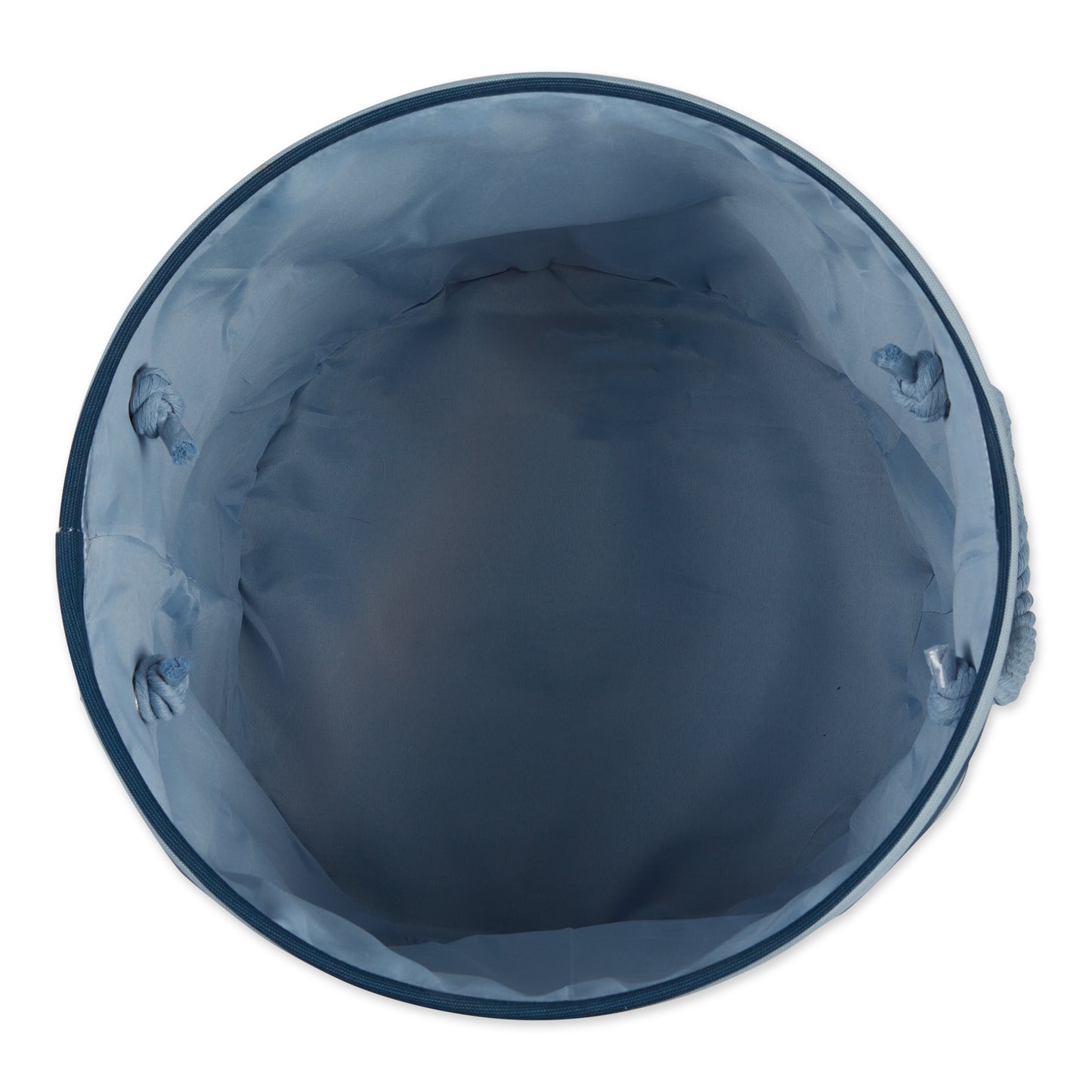 Polyester Pet Bin Stripe With Paw Patch Dark Navy Round Large 15X18X18