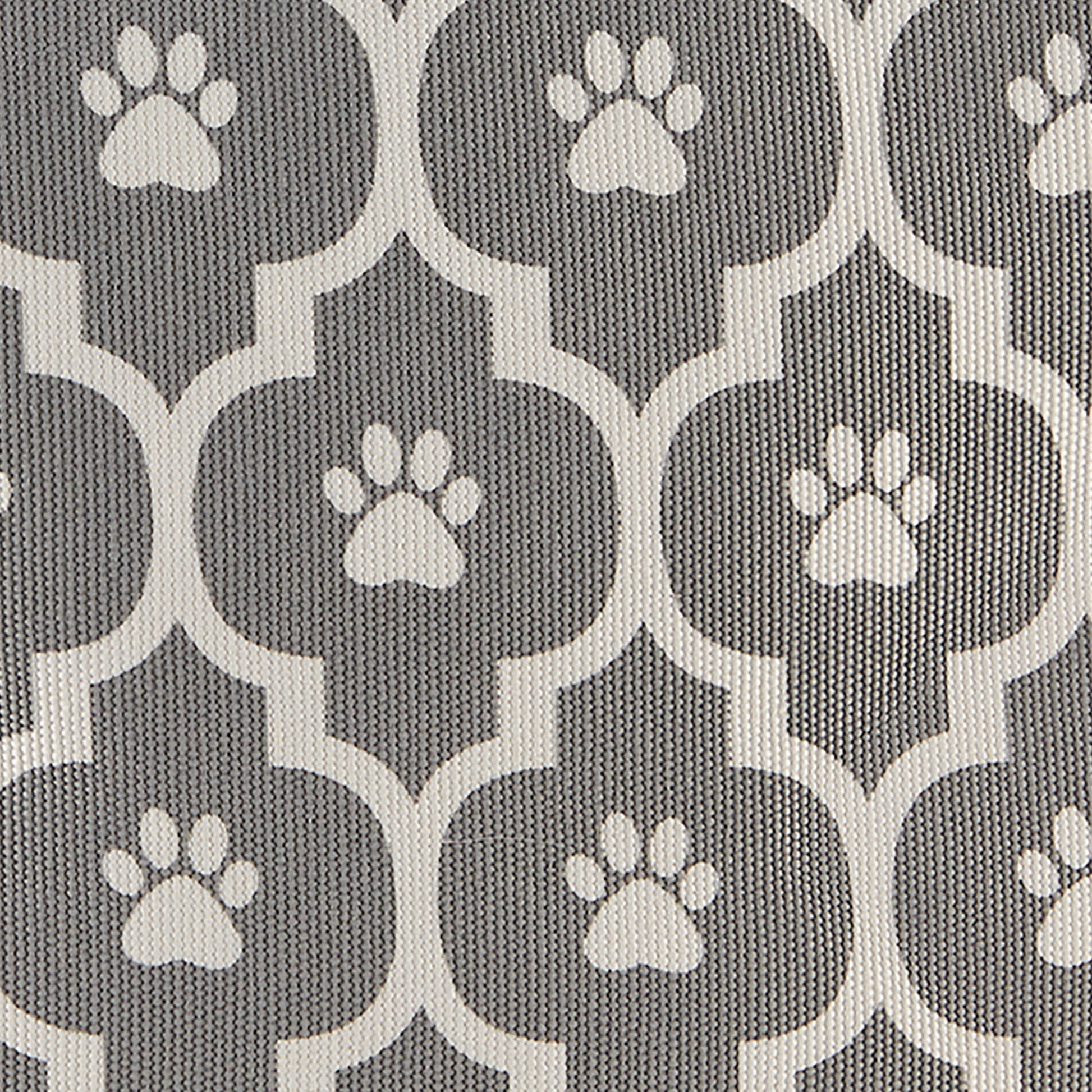 Polyester Pet Bin Lattice Paw Gray Round Small 9X12X12