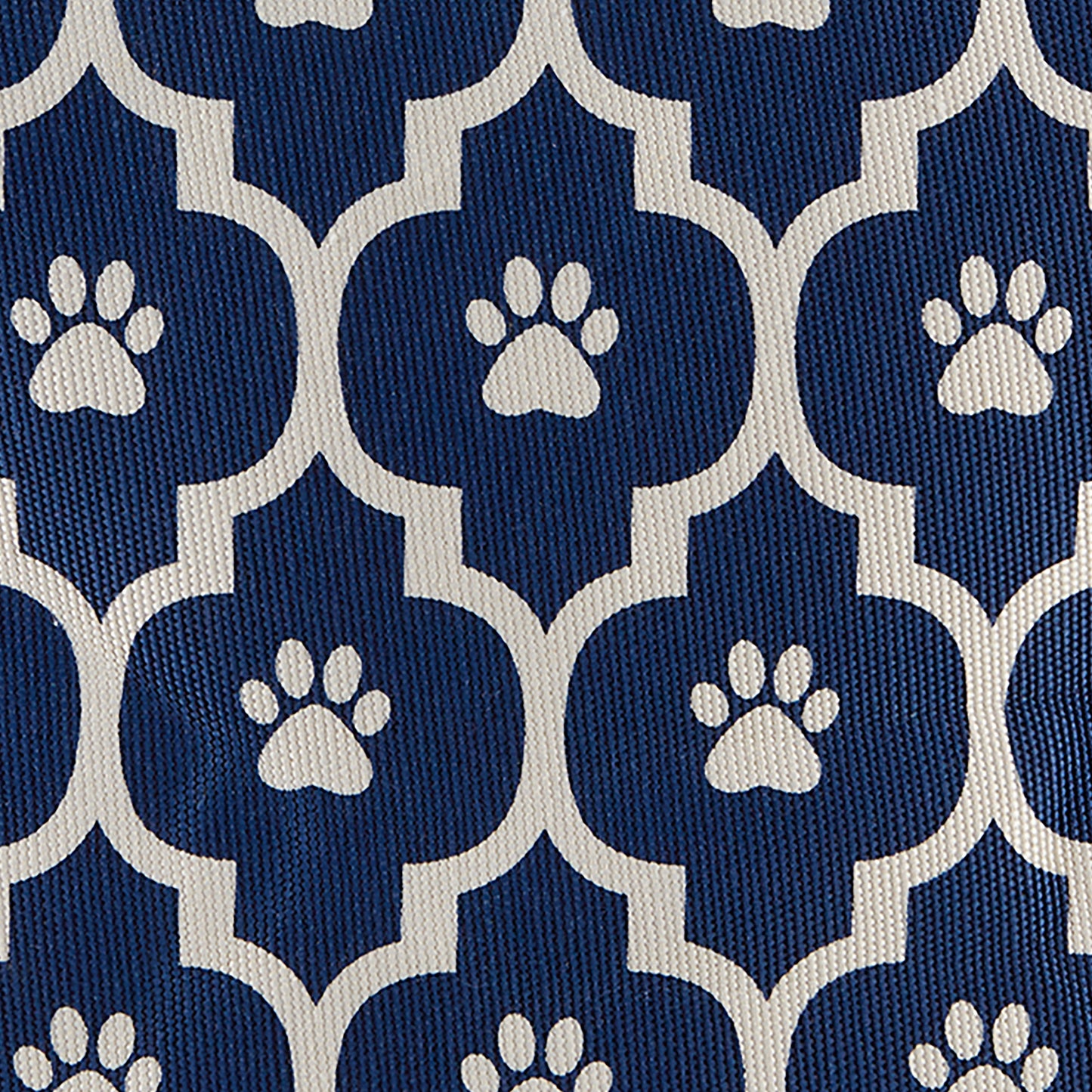 Polyester Pet Bin Lattice Paw Nautical Blue Rectangle Small 14X8X9