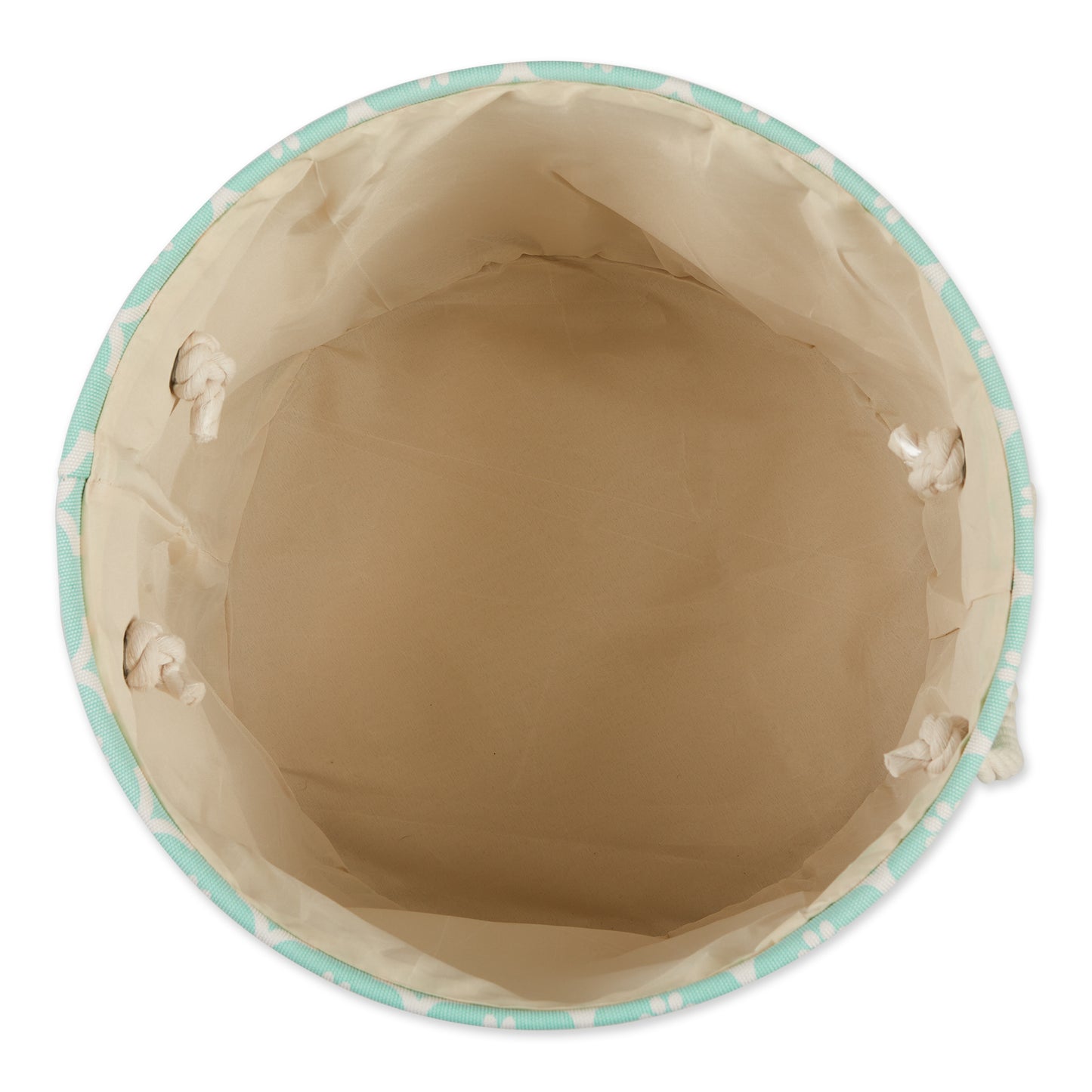 Bone Dry Pet Storage Bin, Lattice Paw Print, Aqua, Medium Round - 15x12"