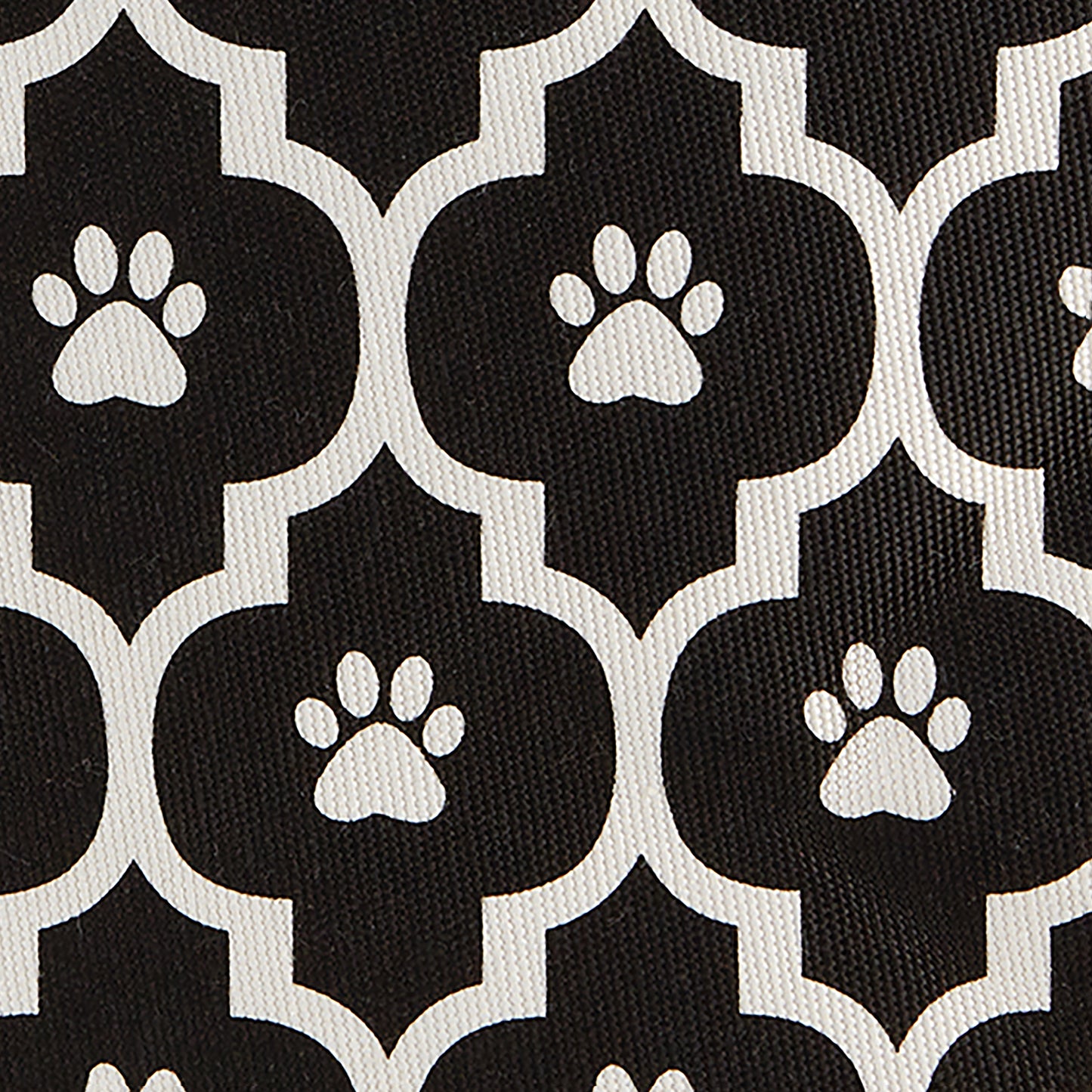 Polyester Pet Bin Lattice Paw Black Rectangle Medium 16X10X12