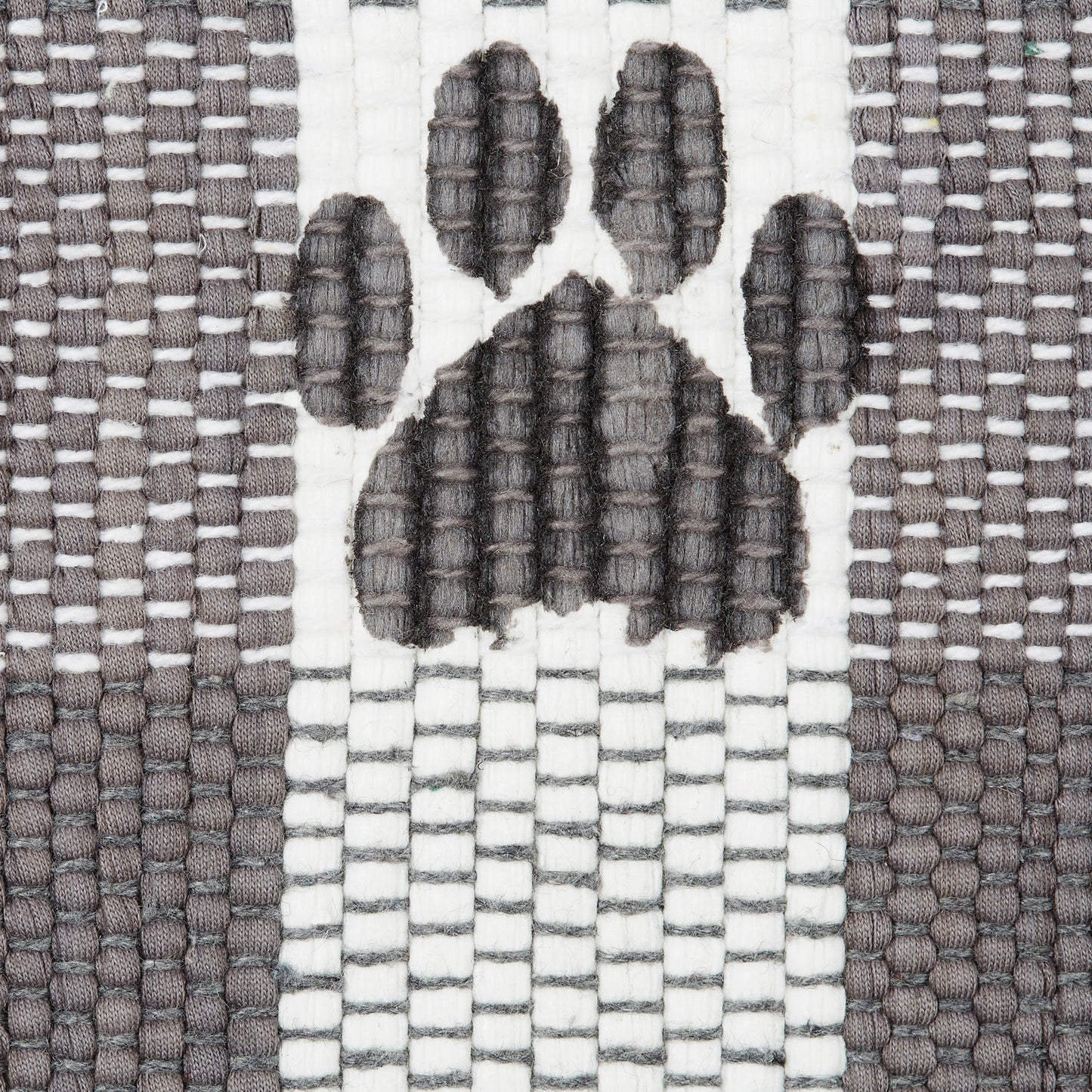Gray & White Printed Paw Pet Feeding Mat 12X18 Set of 2