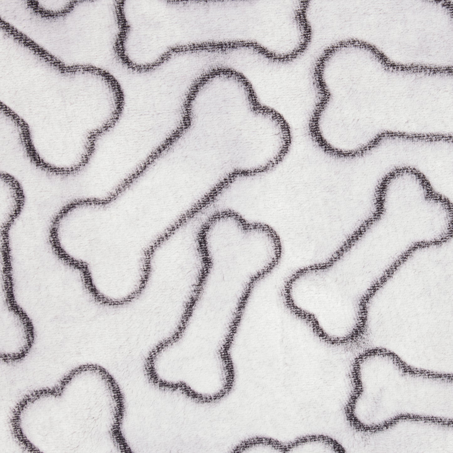 Bone Dry Fleece Pet Blanket, Embossed Bone Print, Black - 36x48"