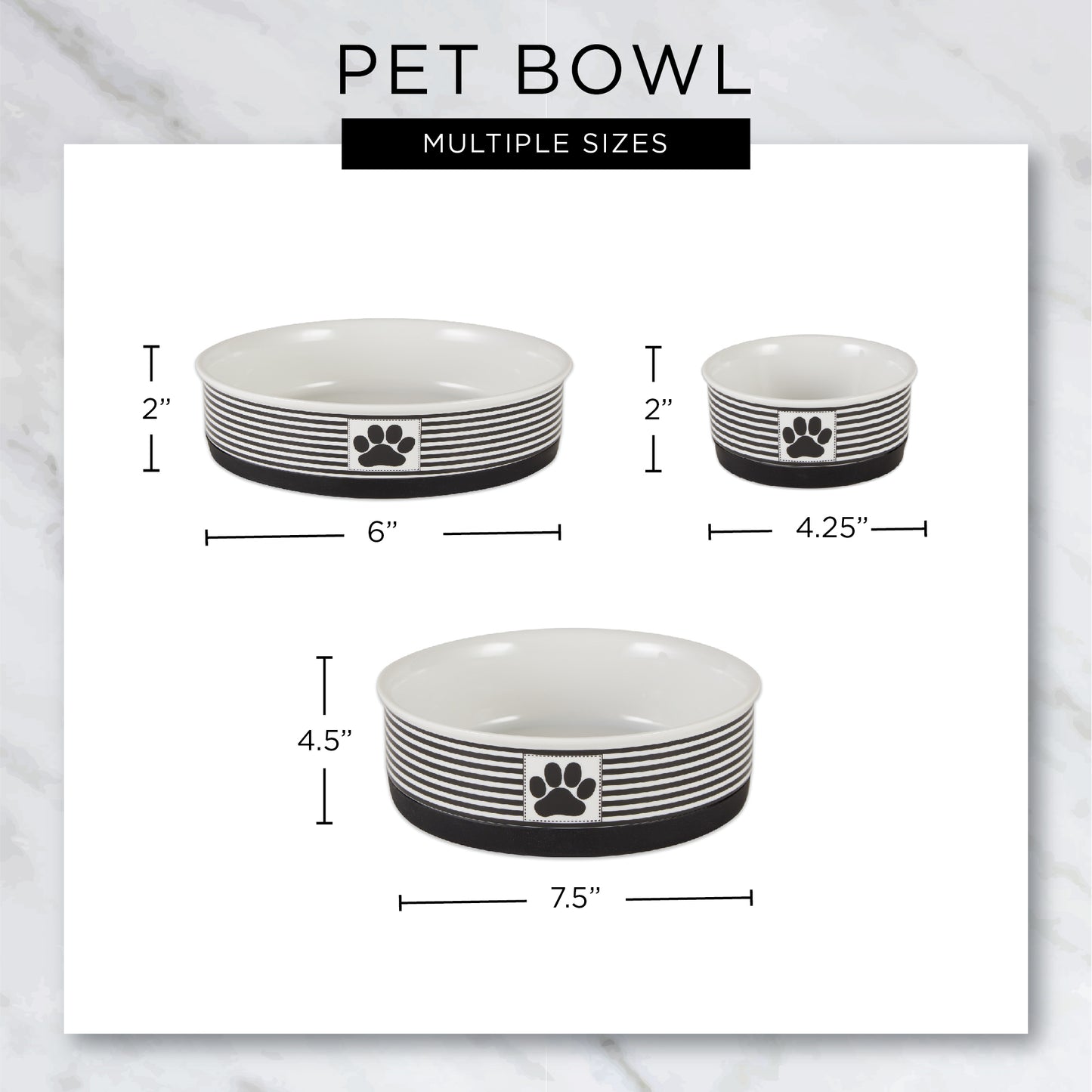 Pet Bowl Portuguese Tile Small 4.25Dx2H Set of 2
