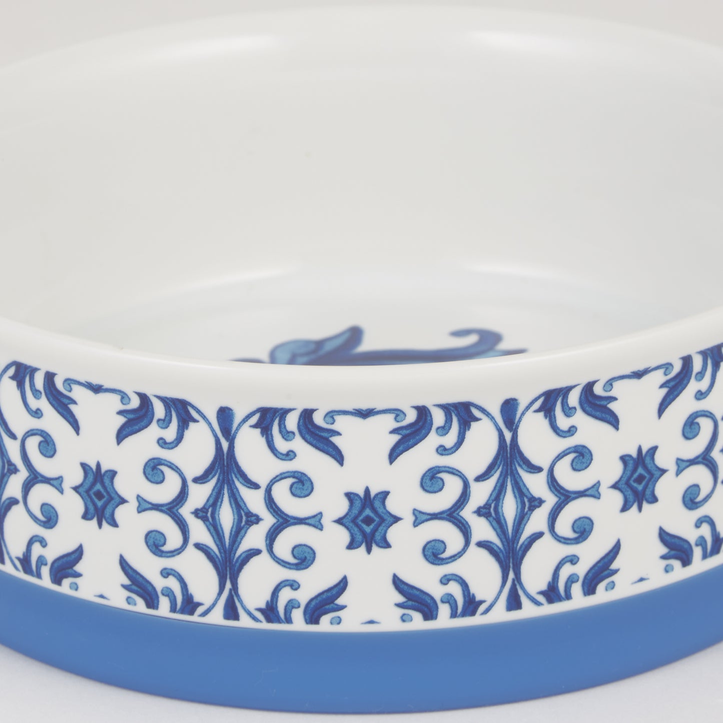 Blue Tile Pet Bowl Set of 2, Large 3.75 C. Capacity