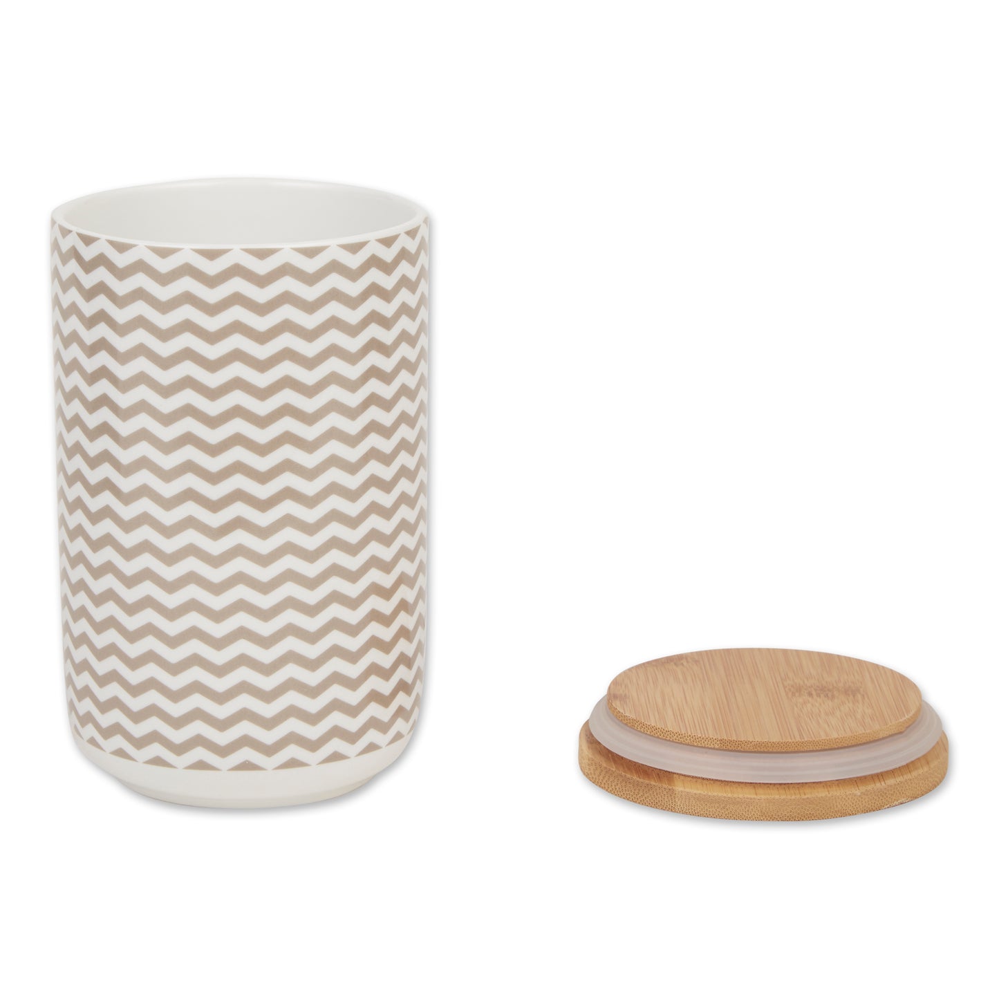 Stone Chevron Ceramic Treat Canister