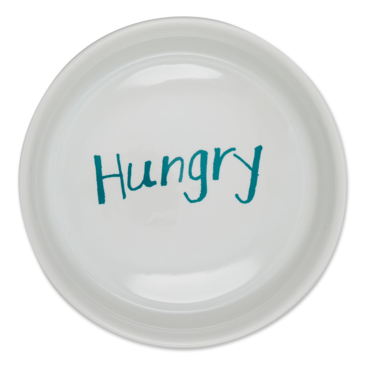 Teal Chevron Pet Bowl Set of 2, Large 3.75 C. Capacity