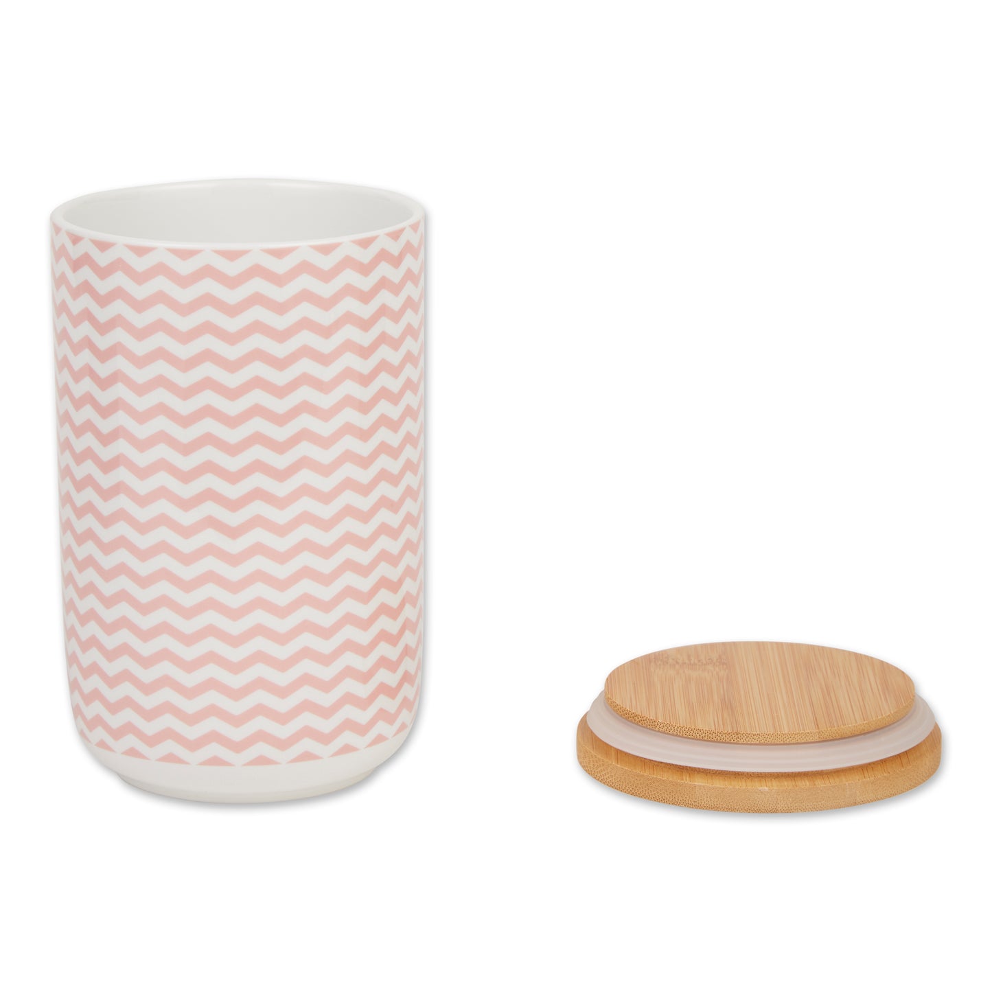 Pink Chevron Ceramic Treat Canister