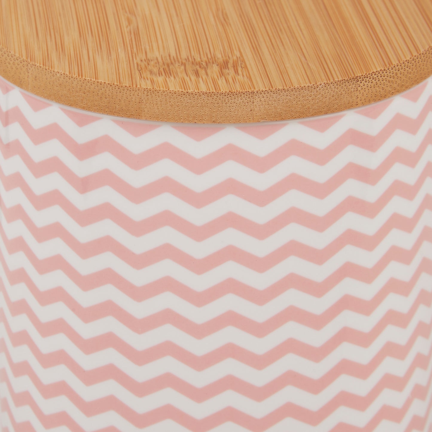 Pink Chevron Ceramic Treat Canister