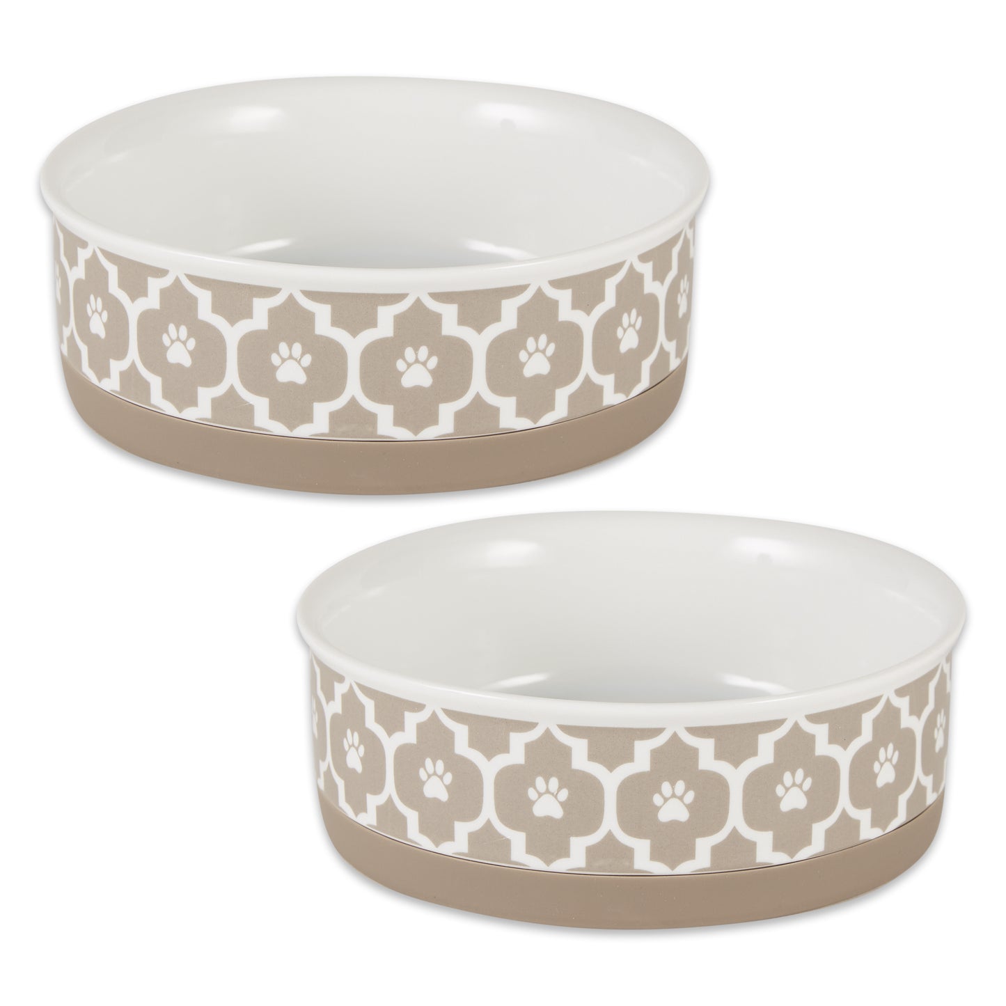 Pet Bowl Lattice Stone Medium 6Dx2H Set of 2