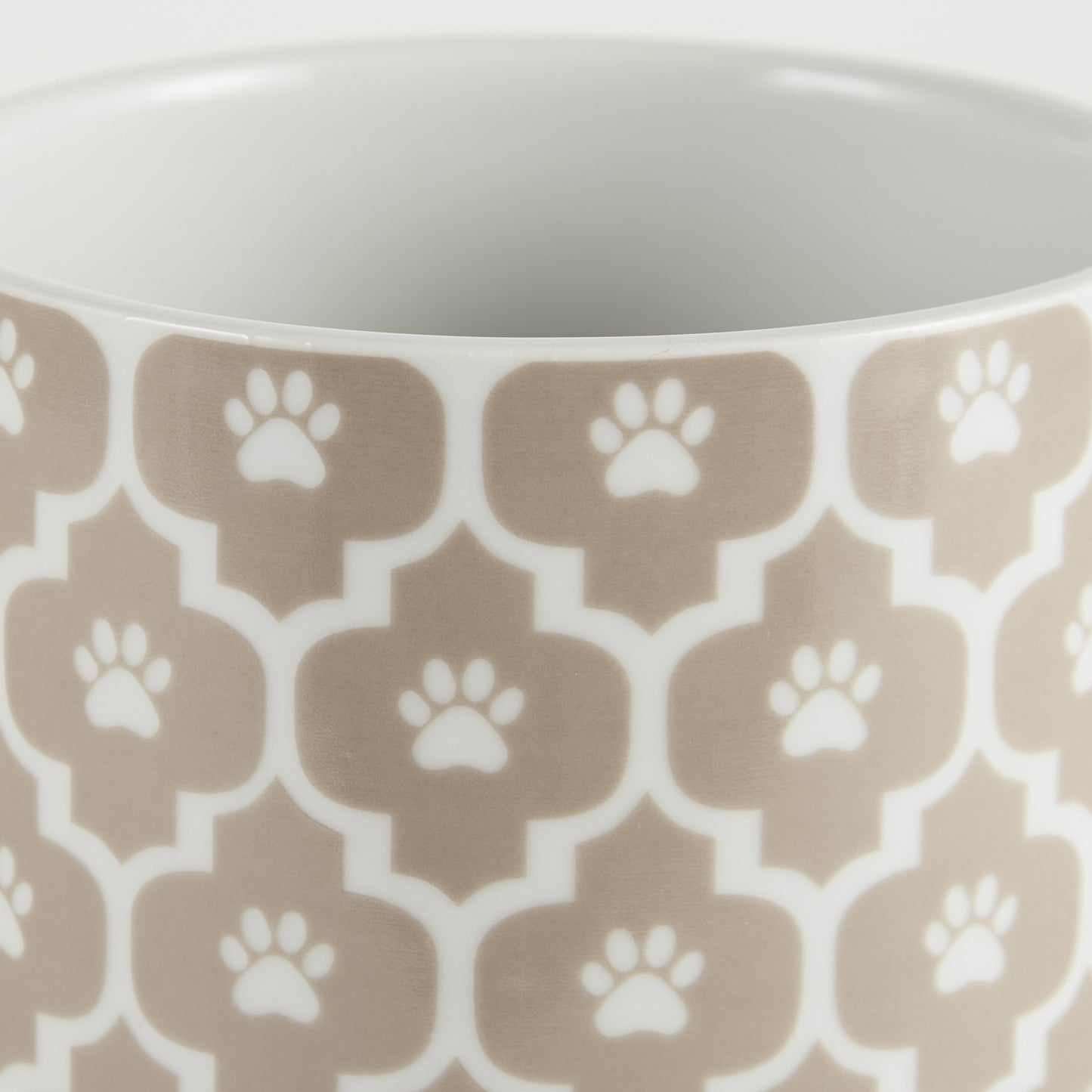 Stone Lattice Paw Print Pet Treat Canister - 4.5 Cup Capacity