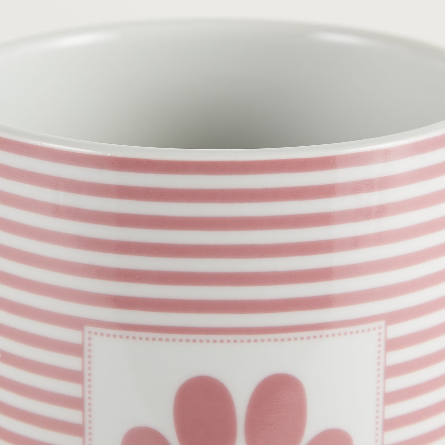 Rose Striped Paw Patch Pet Treat Canister - 4.5 Cup Capacity