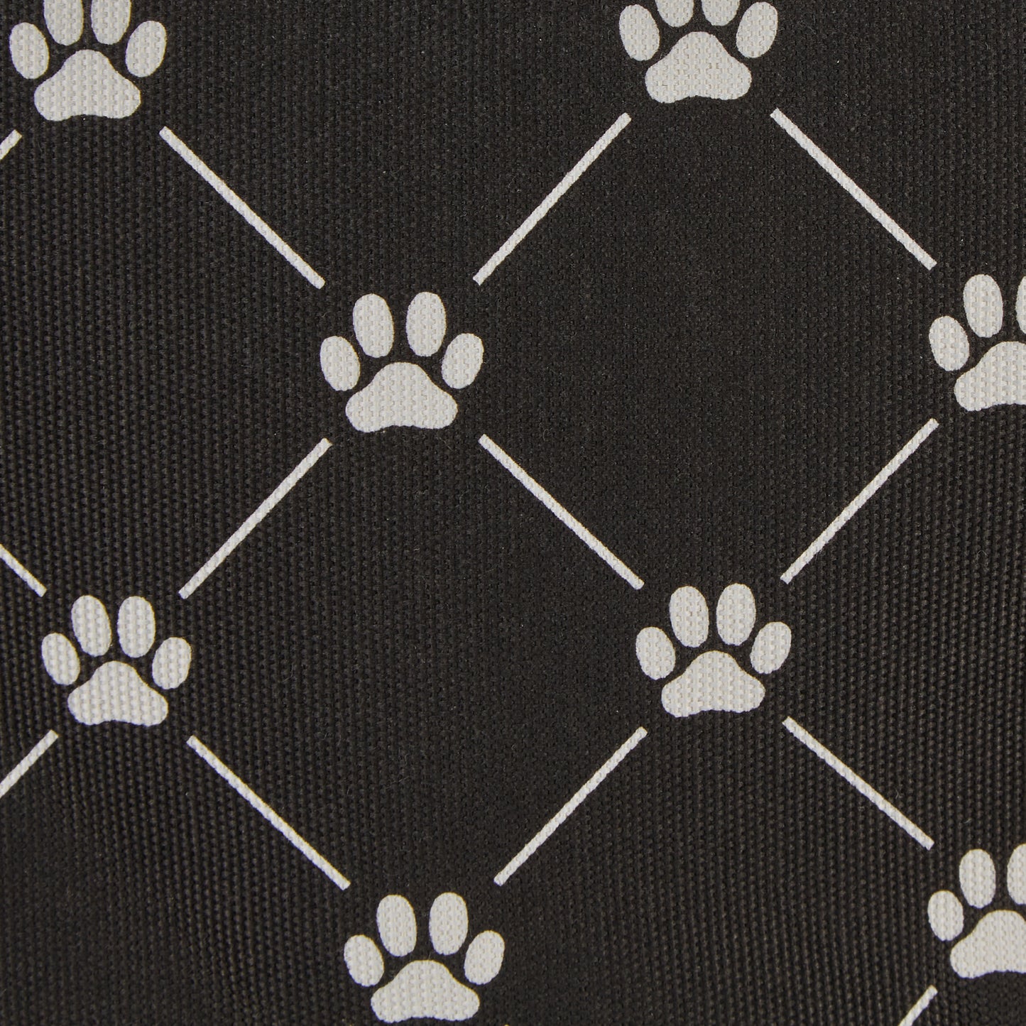 Bone Dry Collapsible Pet Storage Bin, Trellis Paw Print, Black, Large - 17.5x12x15"
