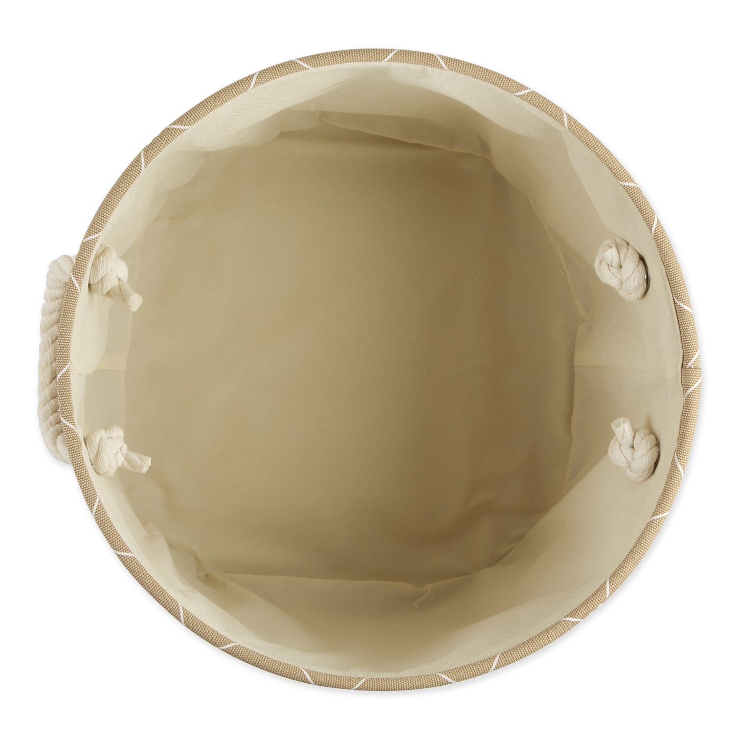 Collapsible Pet Storage Collapsible Bin, Trellis Paw Print, Taupe, Small Round - 12x9"