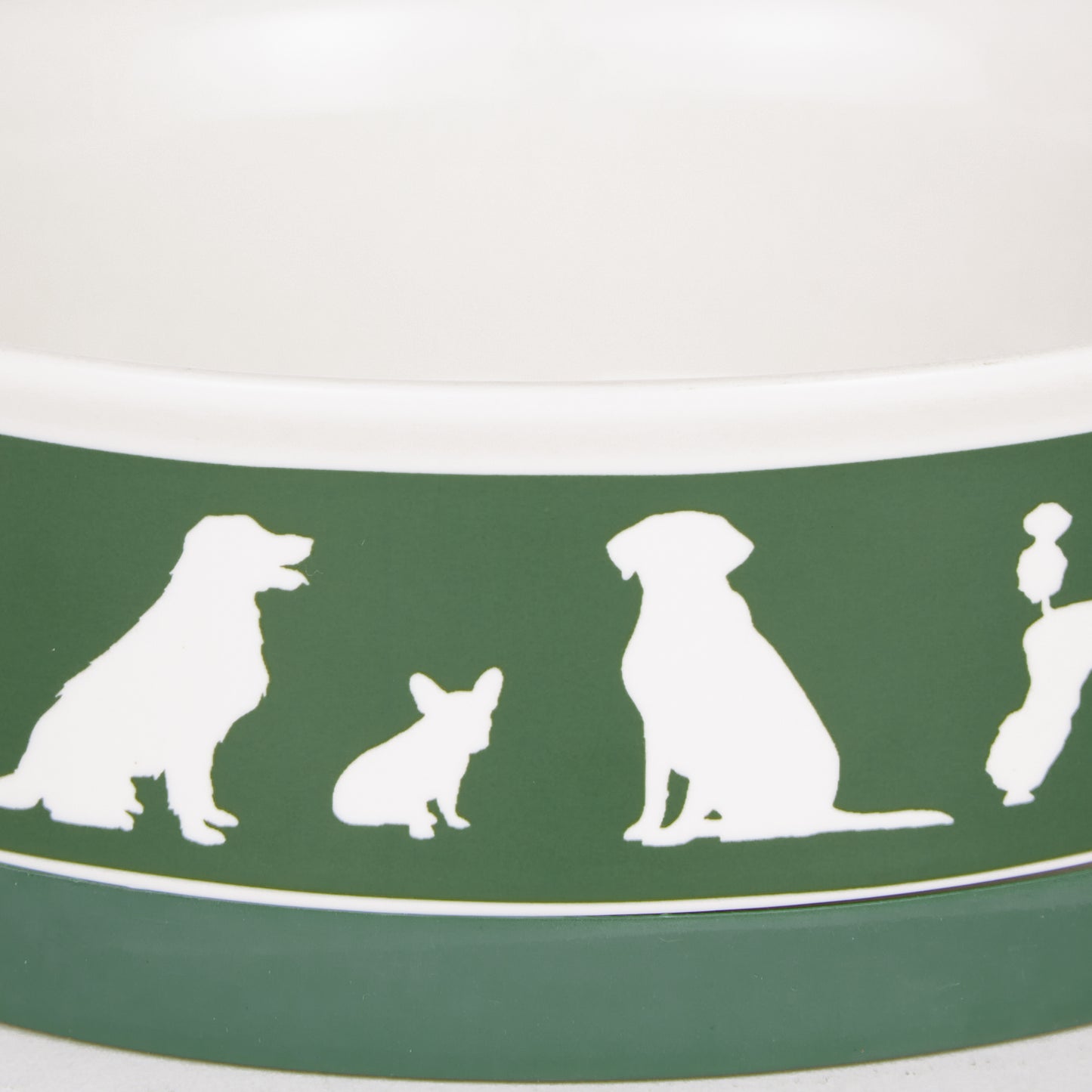 Pet Bowl Dog Show Hunter Green Medium 6Dx2H Set of 2