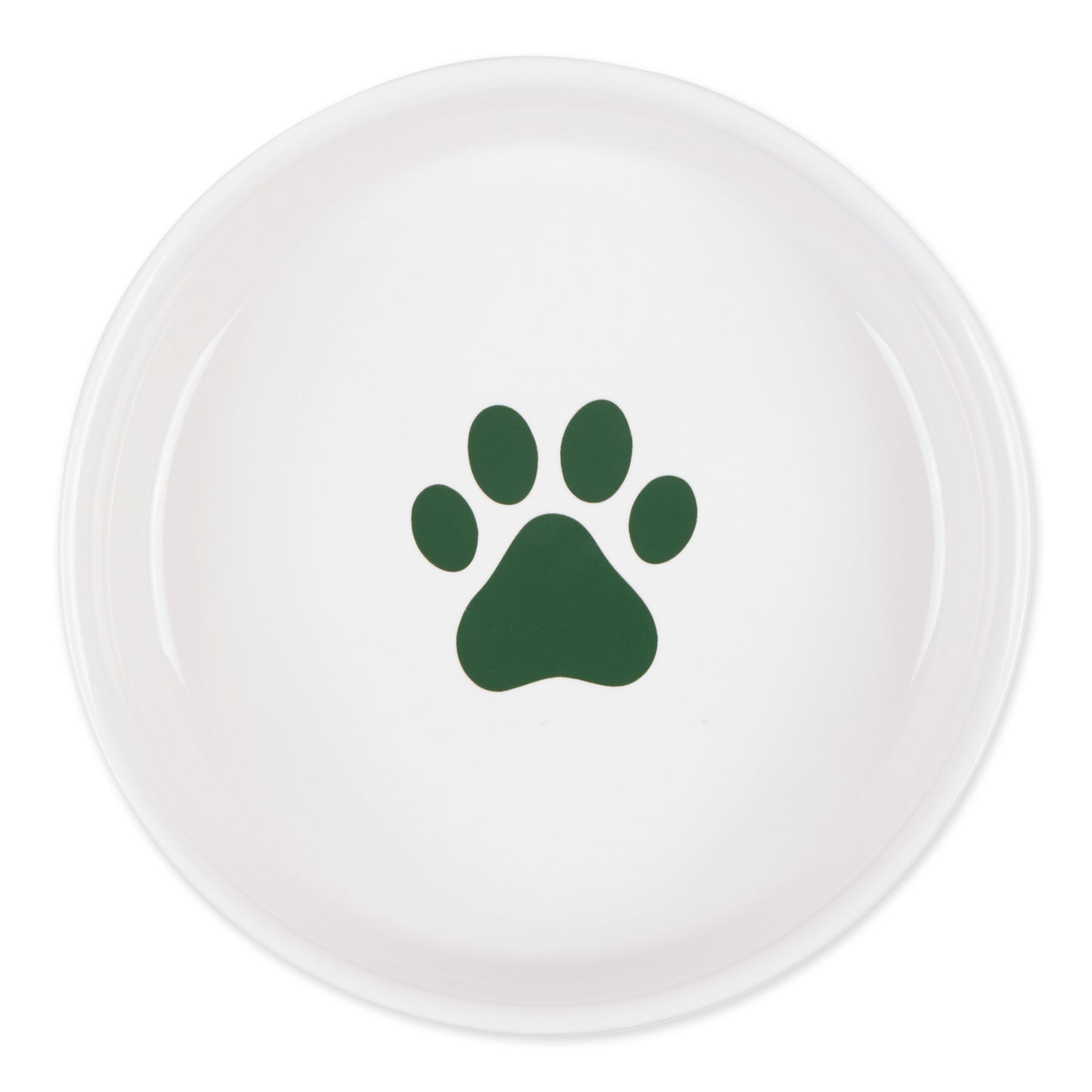 Hunter Green Dog Show Pet Bowl Set/2, Large 3.75 C. Capacity