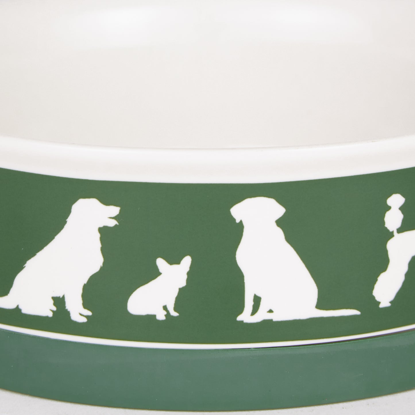 Hunter Green Dog Show Pet Bowl Set/2, Large 3.75 C. Capacity