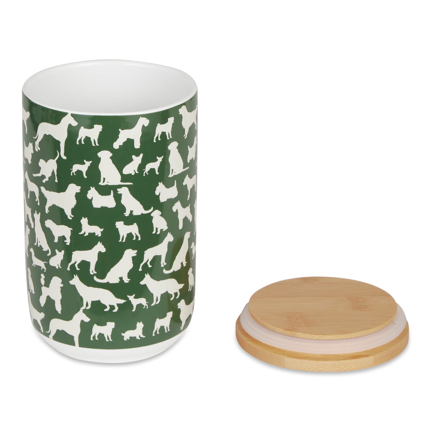 Hunter Green Dog Show Pet Treat Canister - 4.5 Cup Capacity