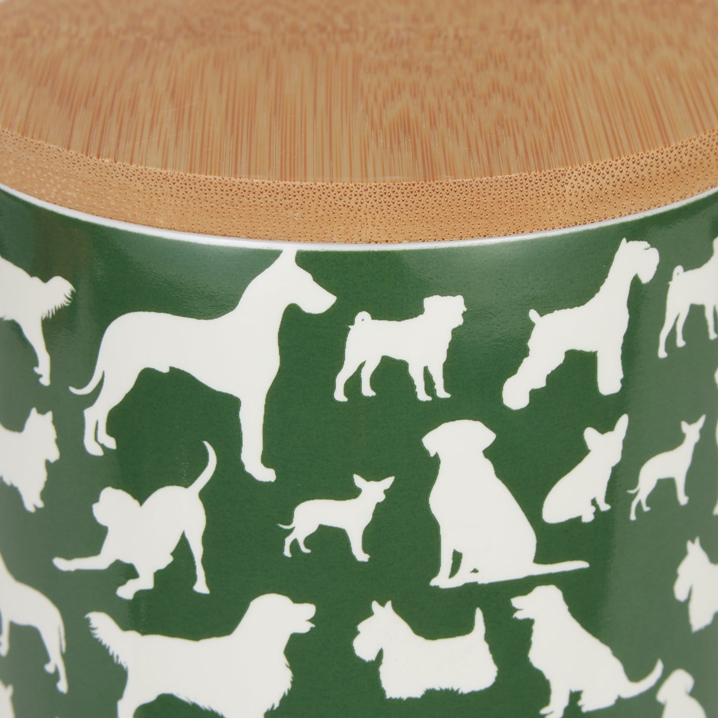 Hunter Green Dog Show Pet Treat Canister - 4.5 Cup Capacity