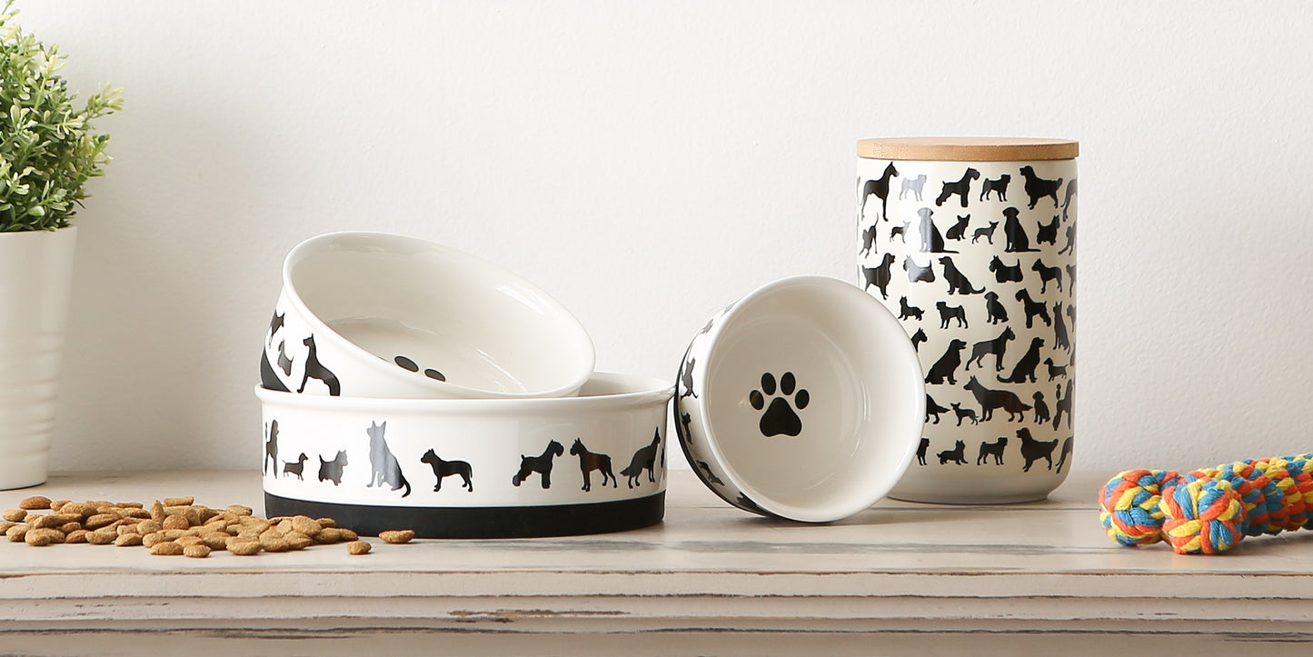 Pet Bowl Dog Show Small 4.25Dx2H Set of 2