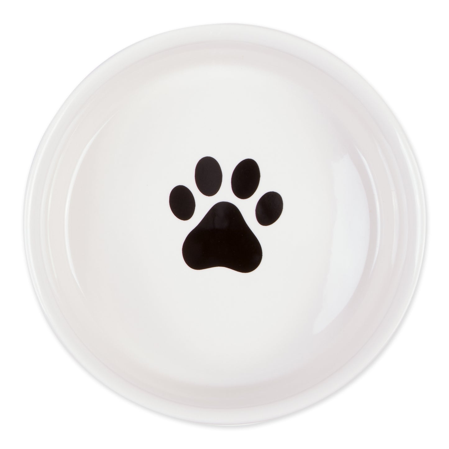 Black/White Dog Show Pet Bowl Set of 2, Medium - 1.5 C. Capacity