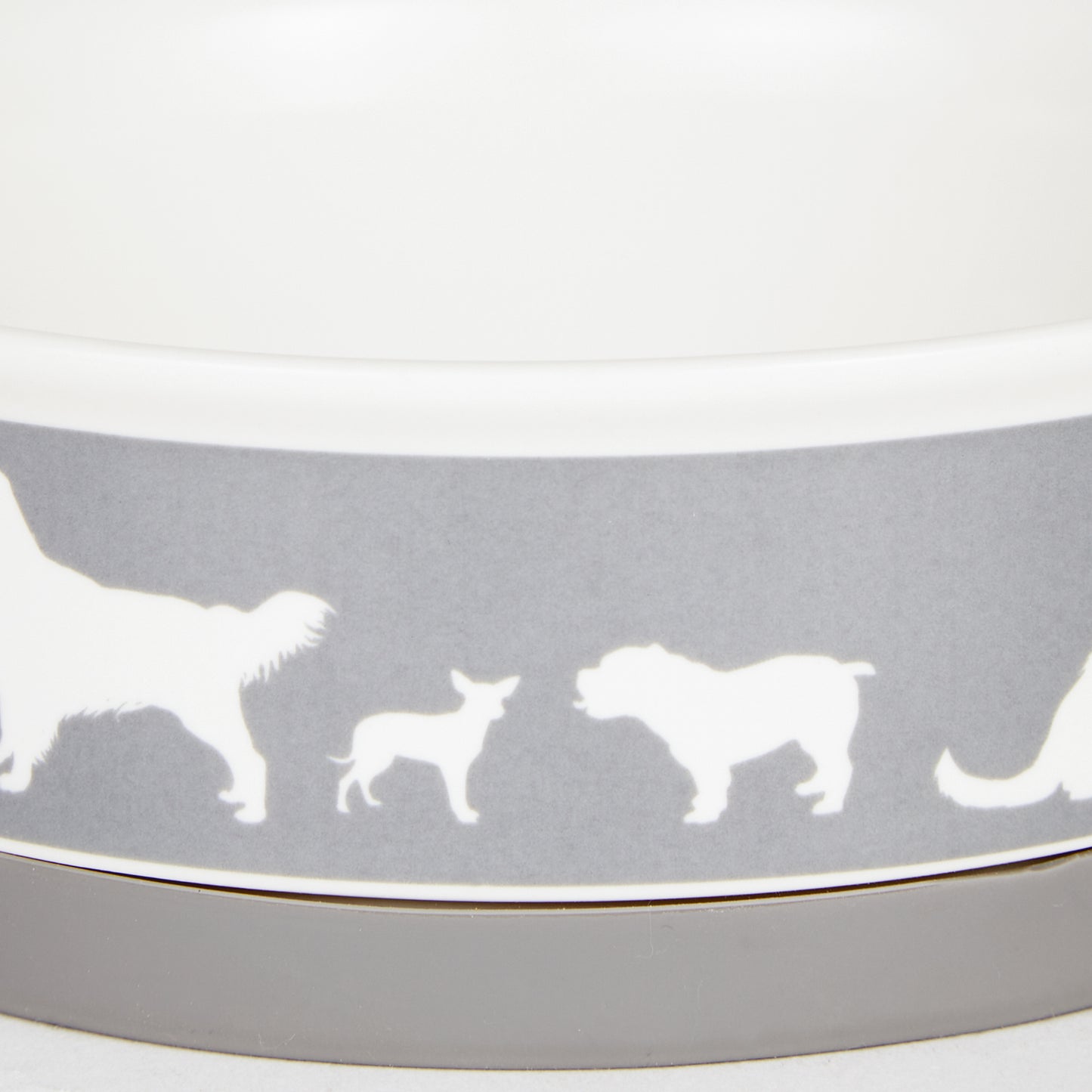 Gray Dog Show Pet Bowl Set of 2, Small - 3/4 C Capacity