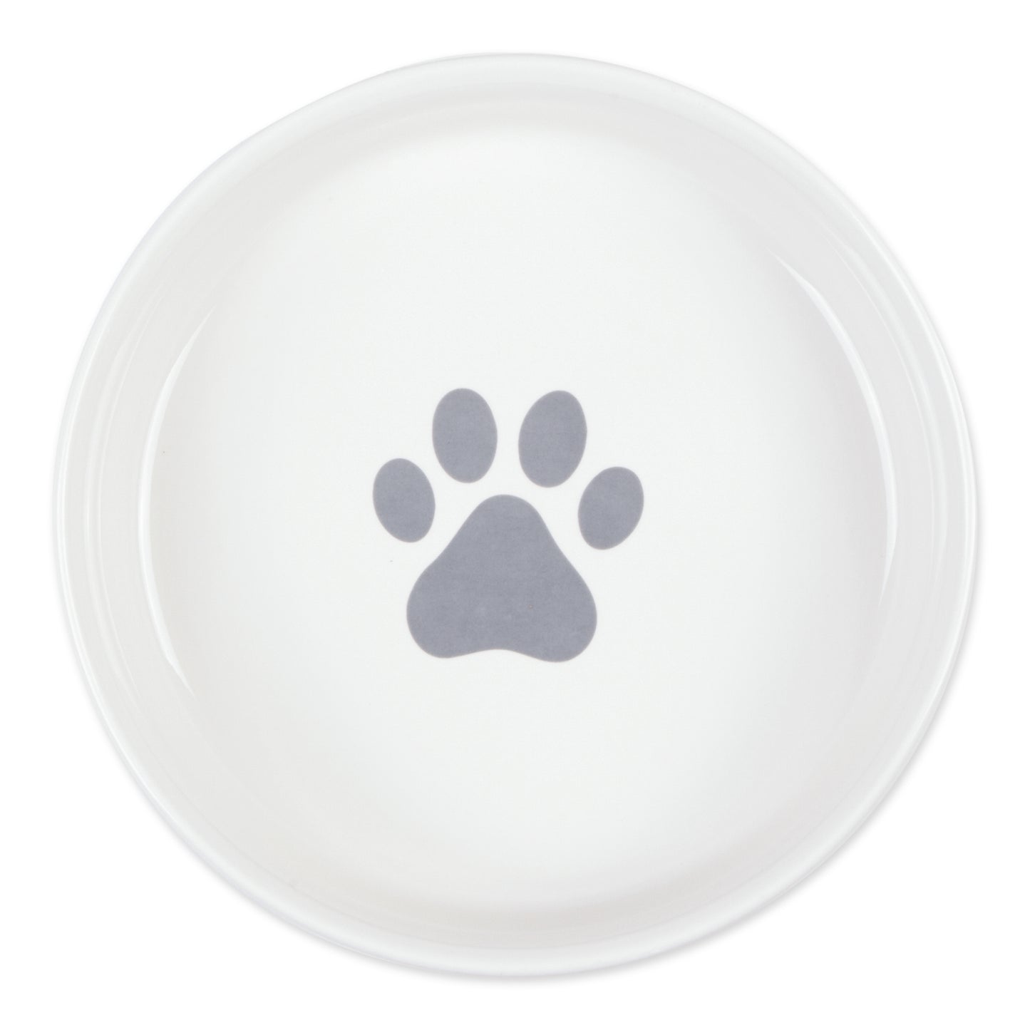 Gray Dog Show Pet Bowl Set of 2, Large 3.75 C. Capacity