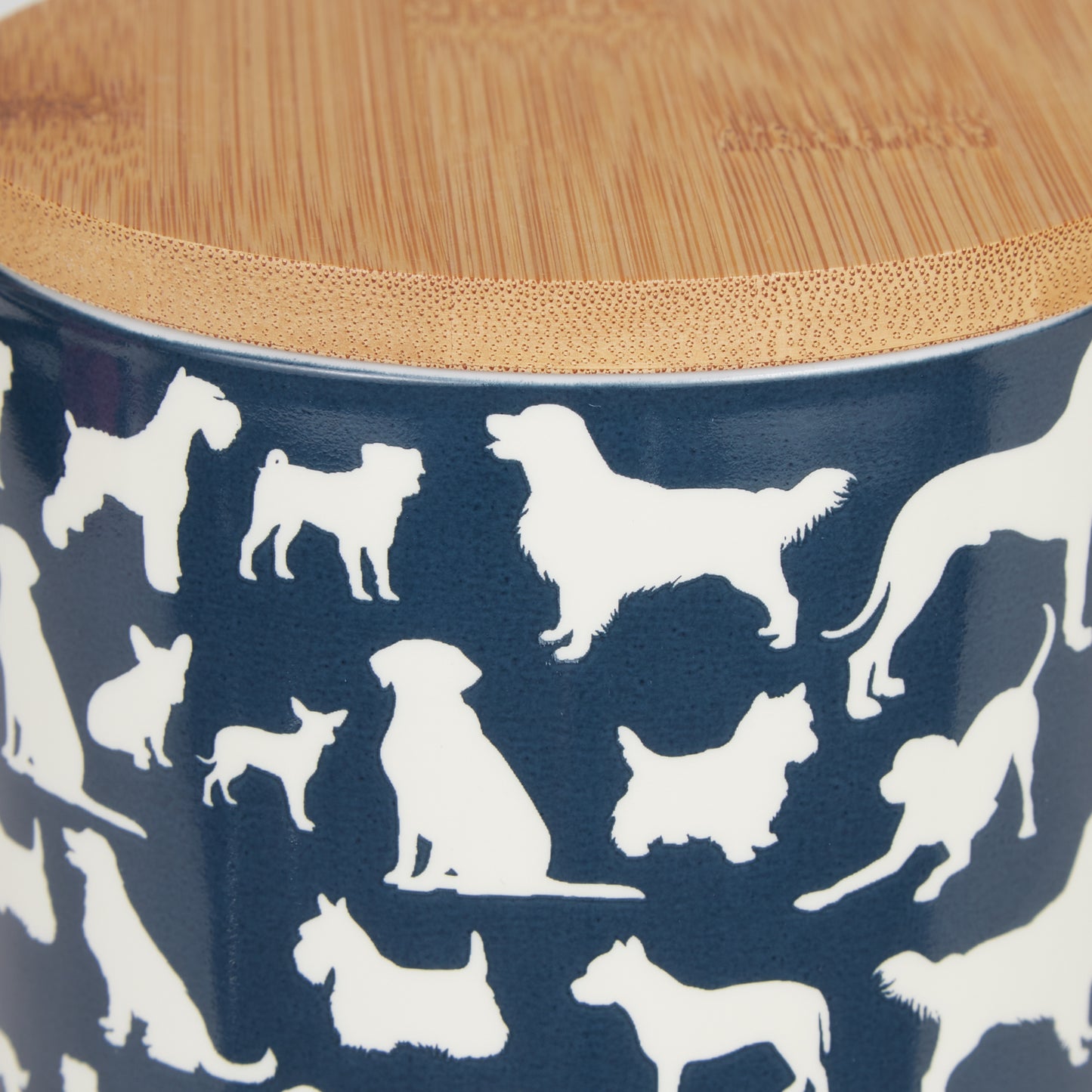 Navy Dog Show Pet Treat Canister 4 Cup Capacity